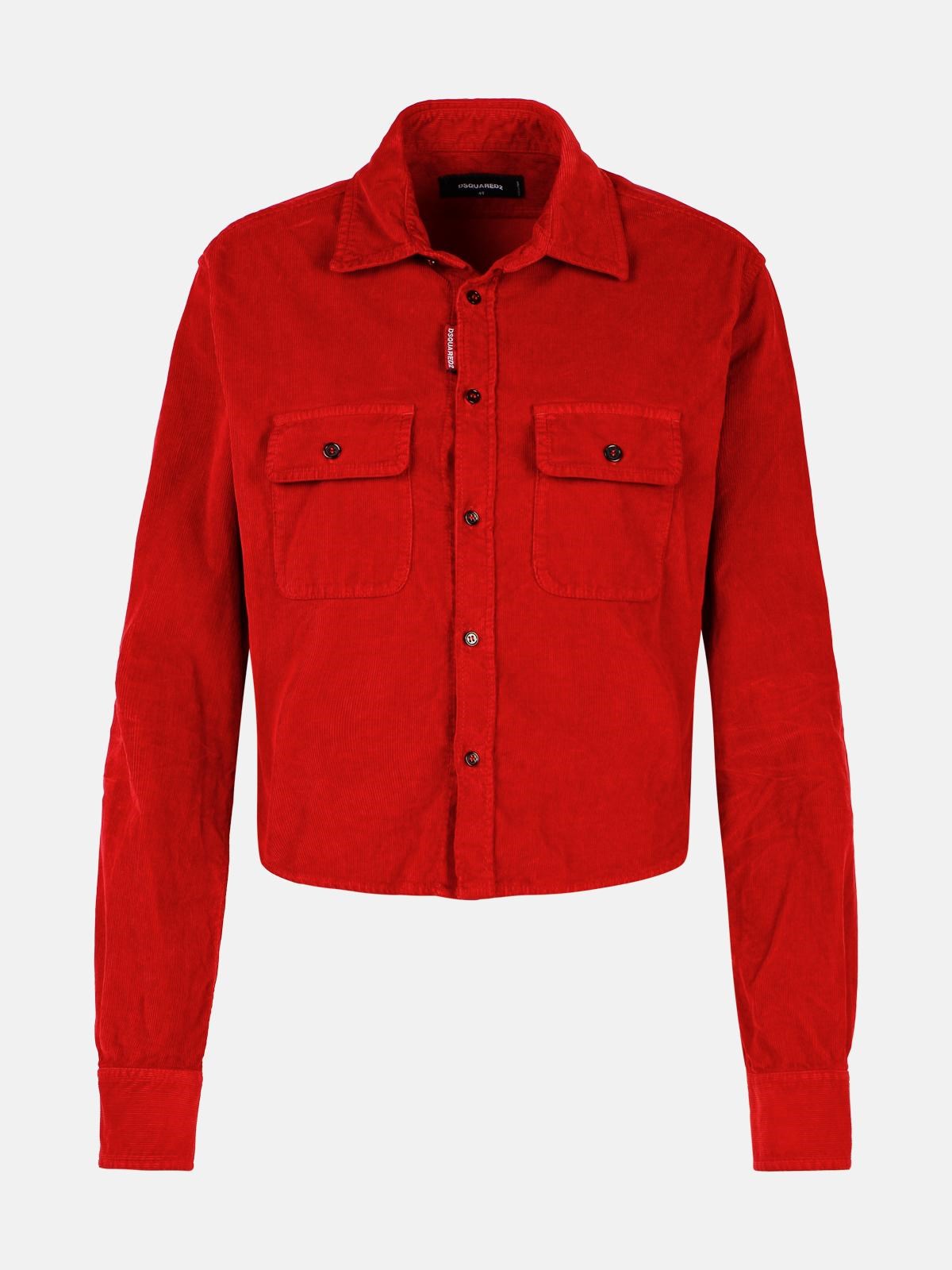 Dsquared2 'dean' Red Cotton Shirt In Red