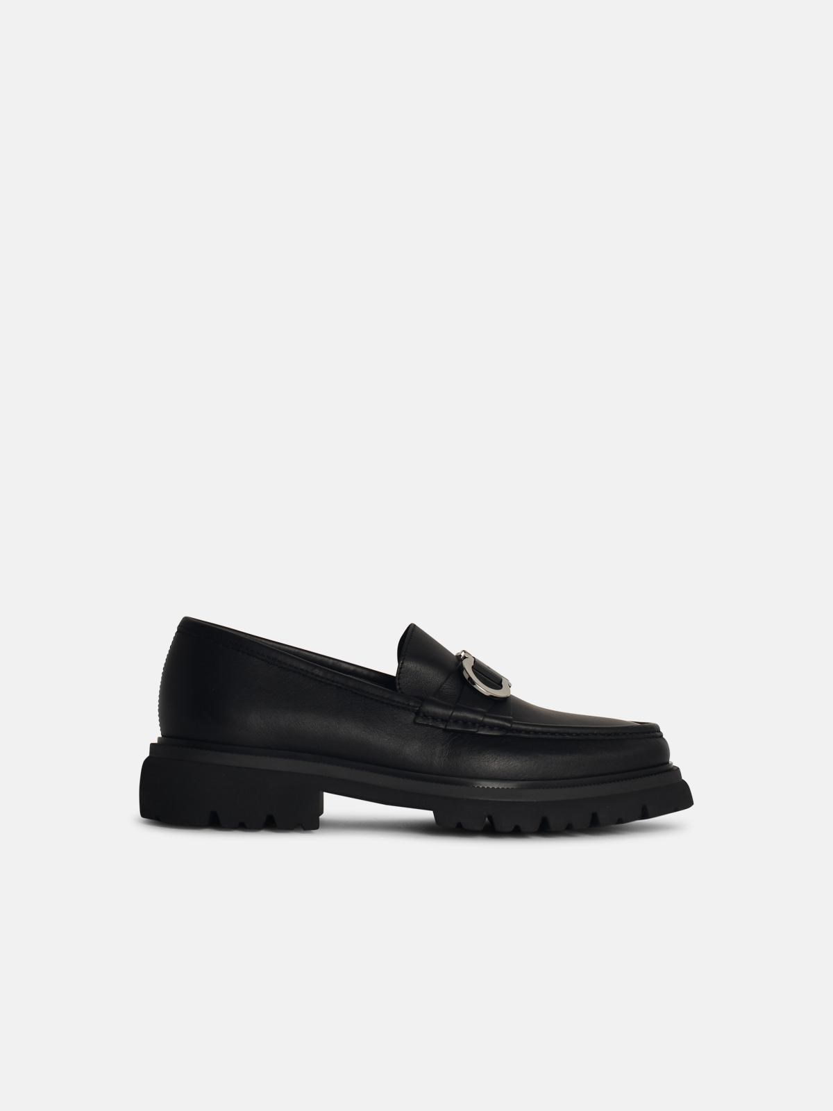 Shop Ferragamo 'cocoon' Black Leather Loafers