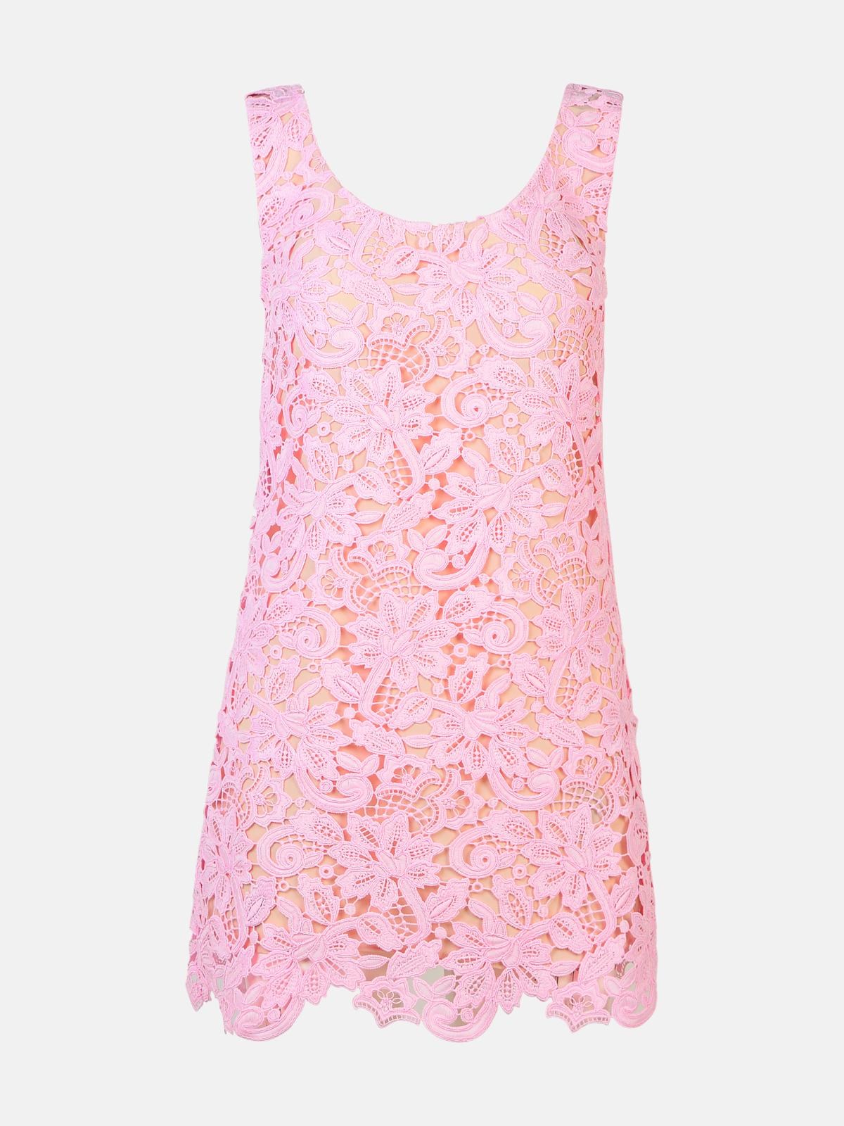 Shop Self-portrait 'floral' Pink Polyester Dress