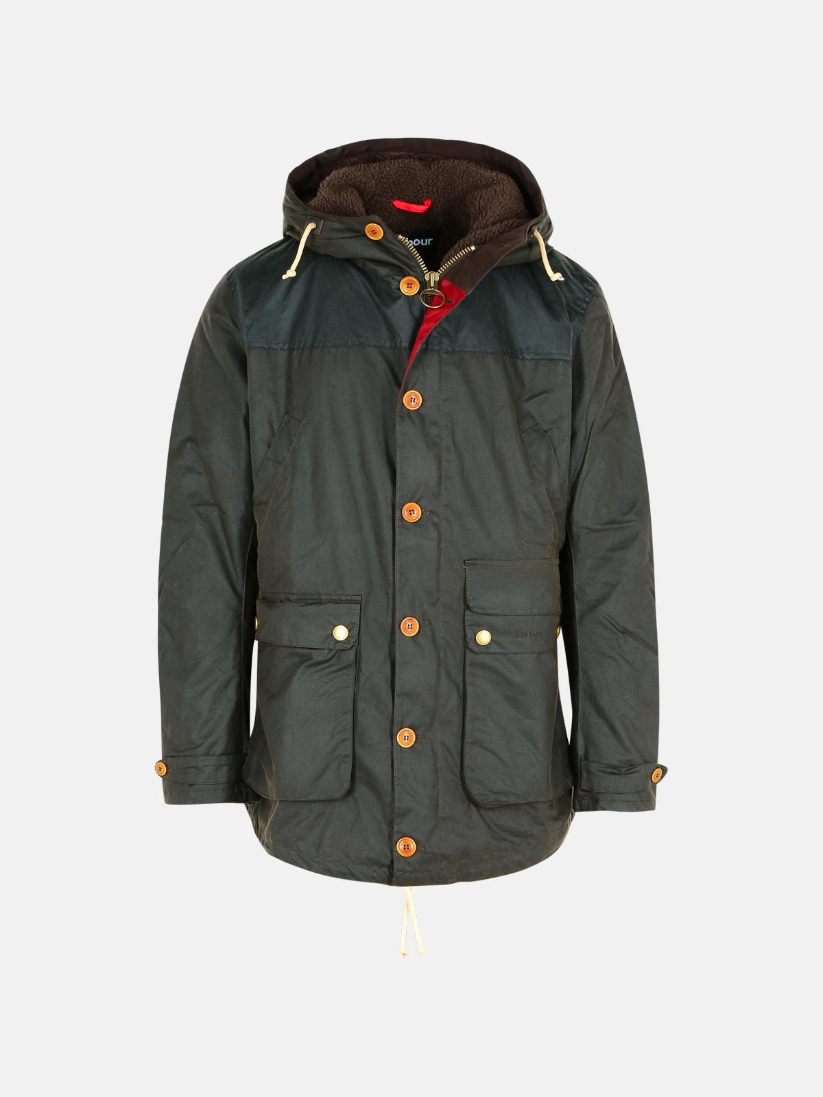 Barbour Green Wax Cotton Parka Game