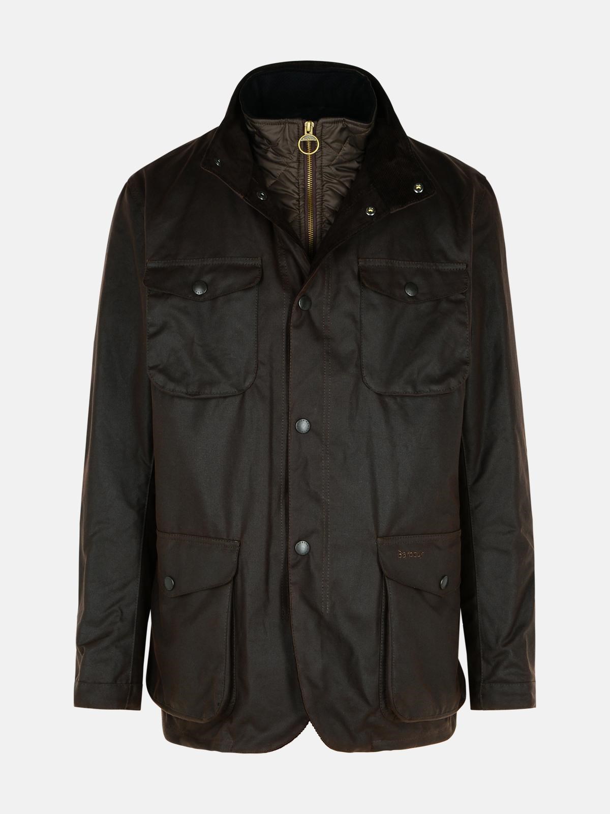 Barbour 'ogston' Brown Waxed Cotton Jacket