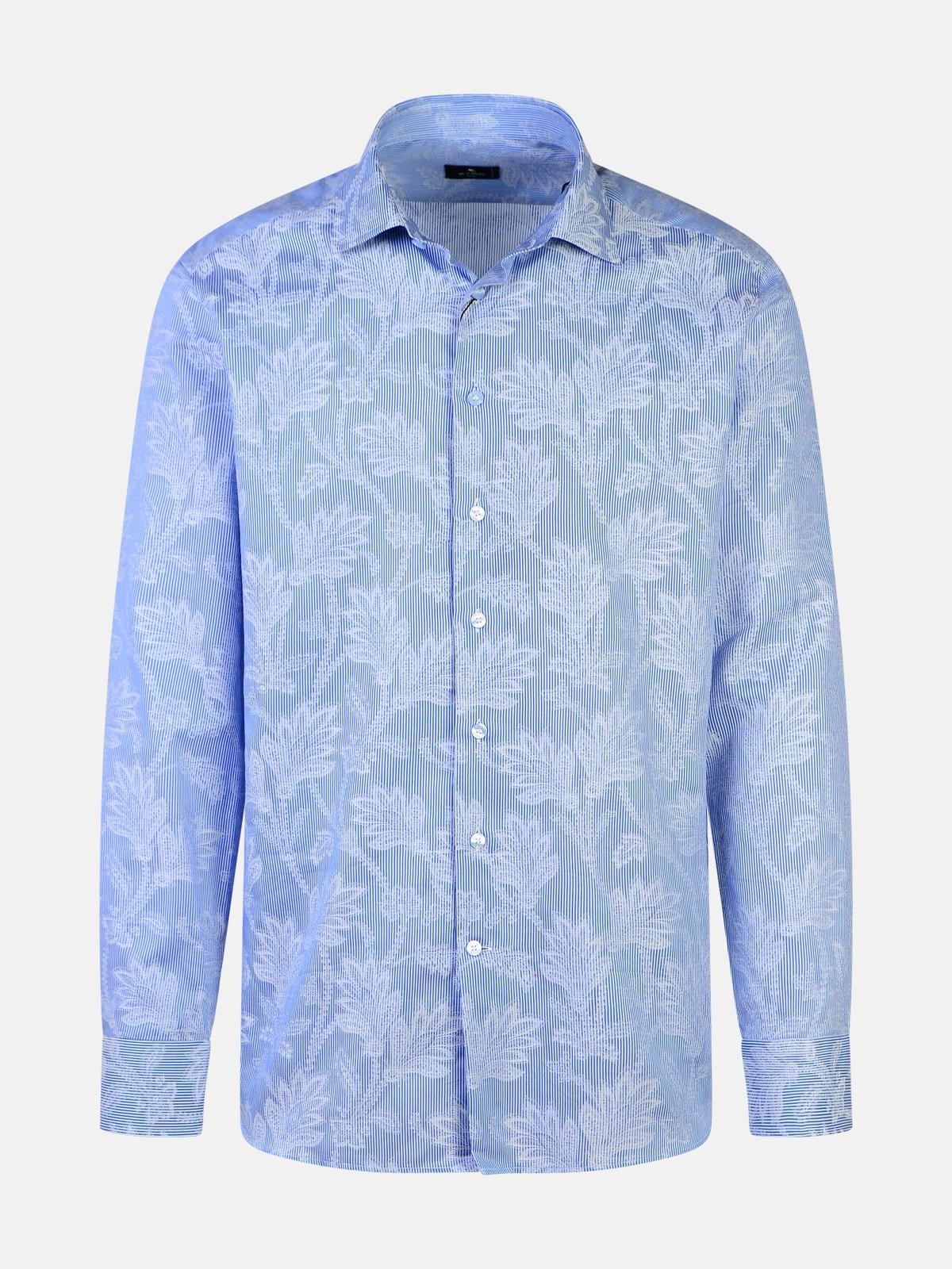 Shop Etro 'roma' Light Blue Cotton Shirt