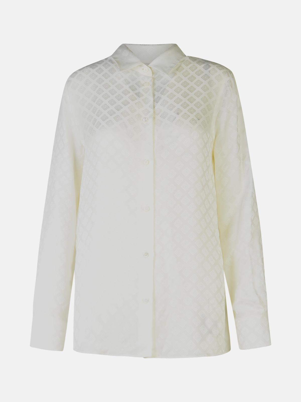 Shop Etro White Silk Blend Shirt