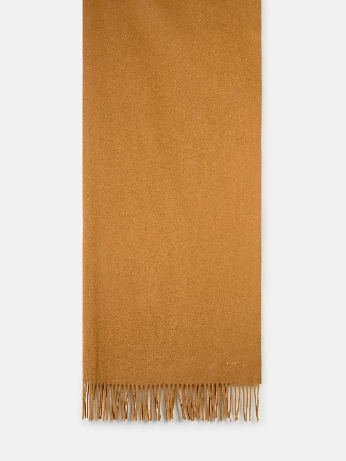 Shop Max Mara 'baci' Light Brown Chasmere Scarf