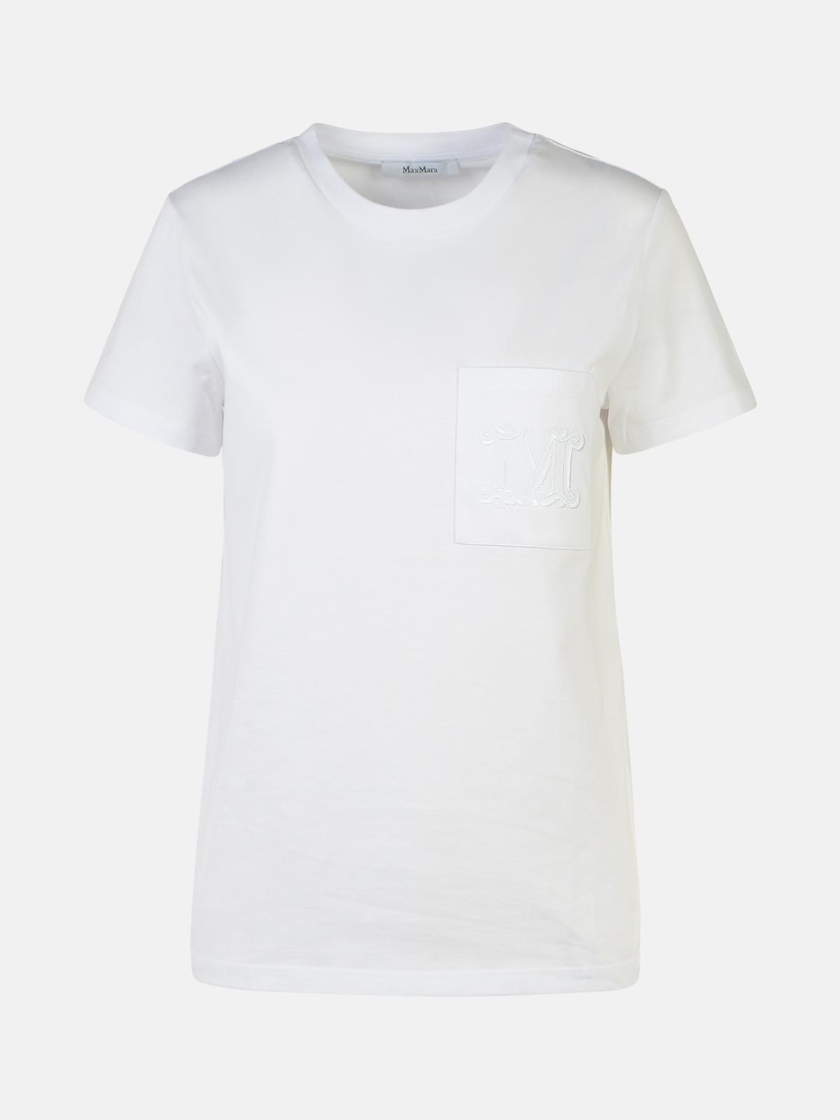 Shop Max Mara 'papaia' White Cotton T-shirt