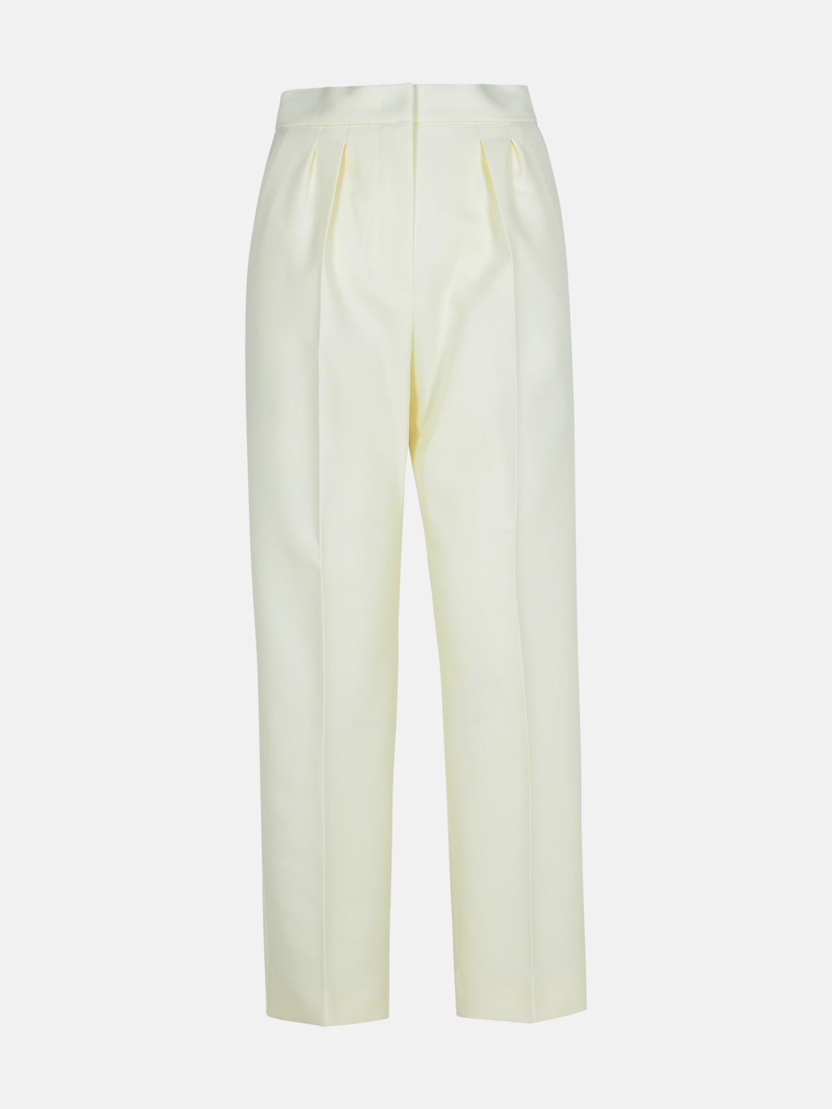 Max Mara 'verbano' White Virgin Wool Pants