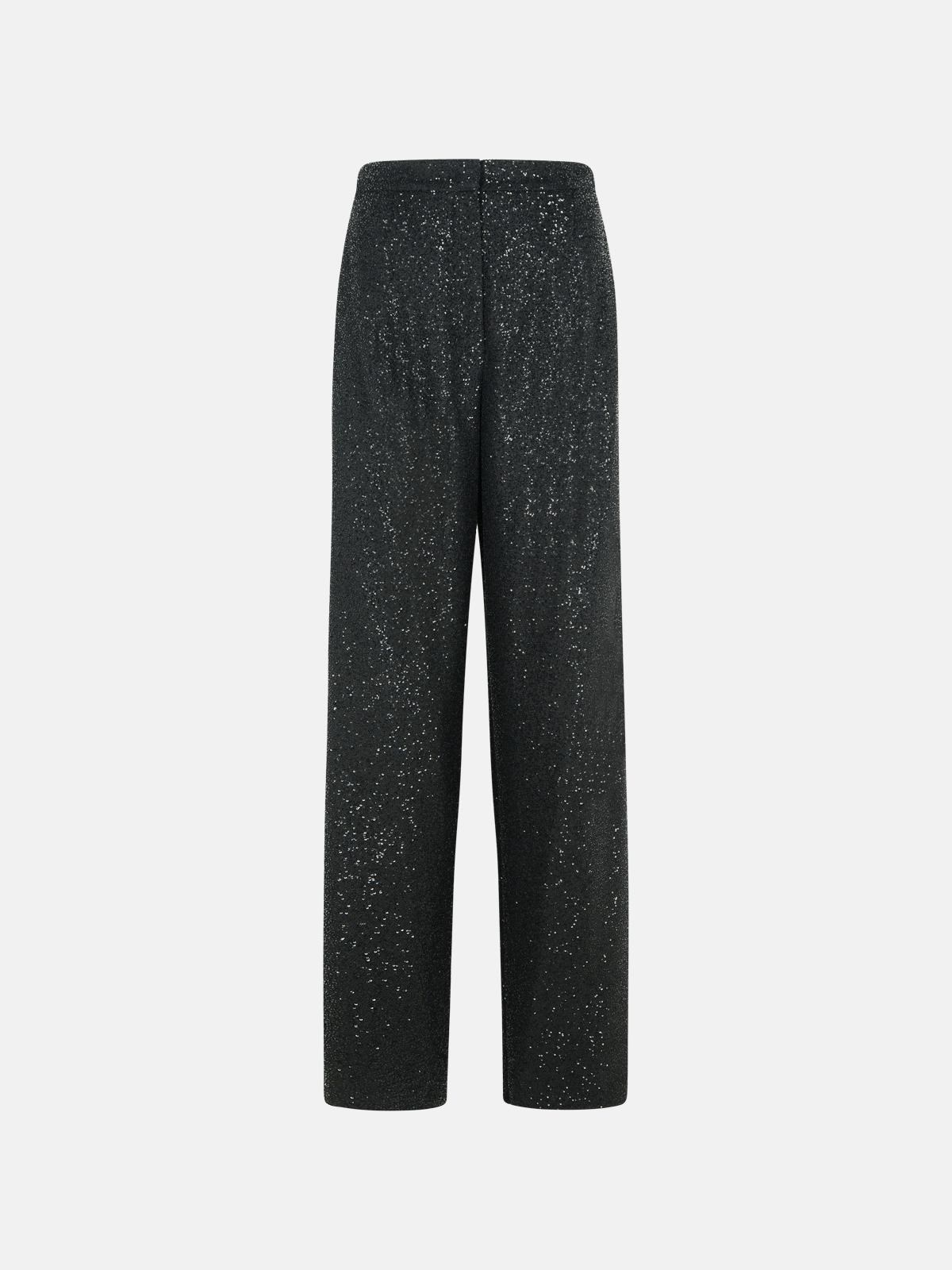 MAX MARA 'Navigli' Black Viscose Blend Pants　MAX MARA 'Navigli' ブラック ビスコース ブレンド パンツ MAX