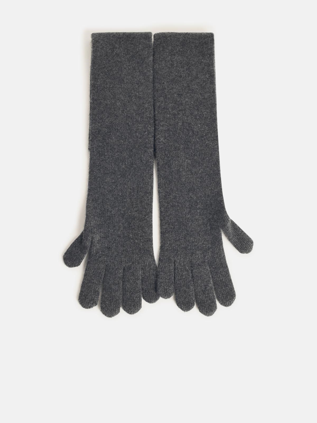 Max Mara 'timor' Grey Cashmere Gloves