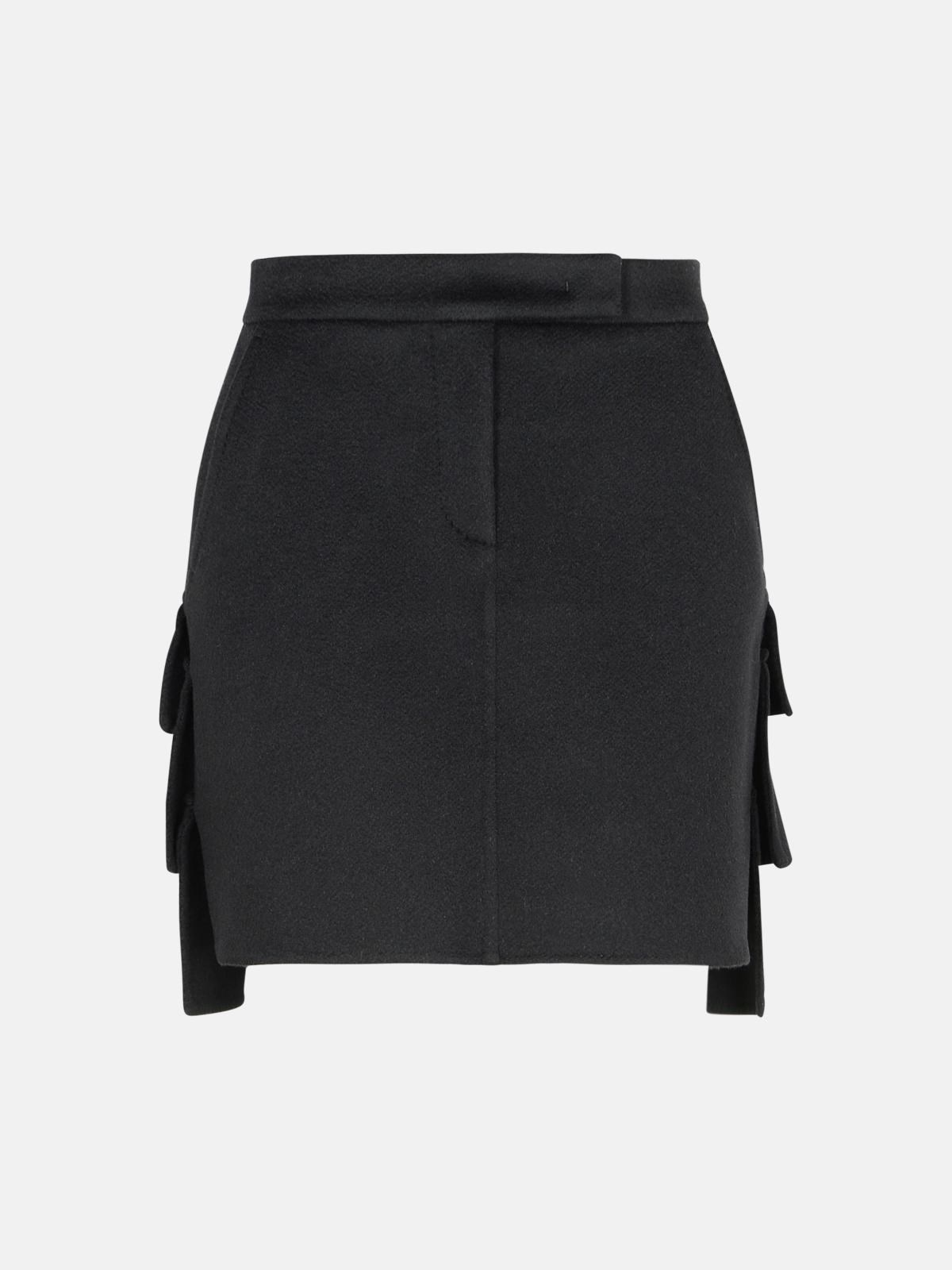 Max Mara MAX MARA 'Caro' Black Camel Miniskirt　MAX MARA 'Caro' ブラック キャメル ミニスカート