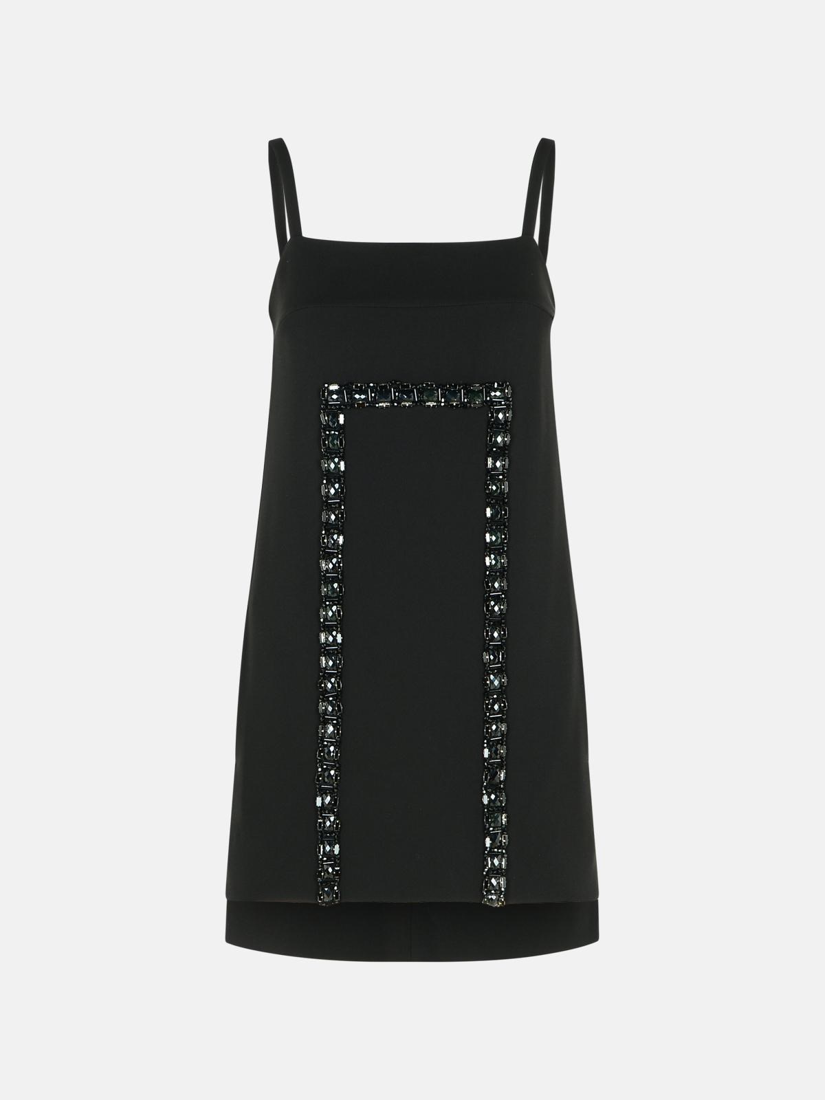 Max Mara Aversa '1234' Dress In Black Cady