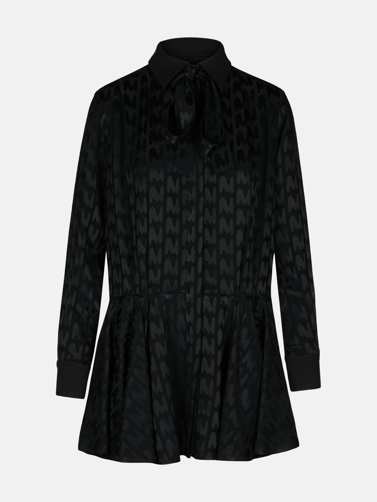 Shop Msgm Black Viscose Blend Dress