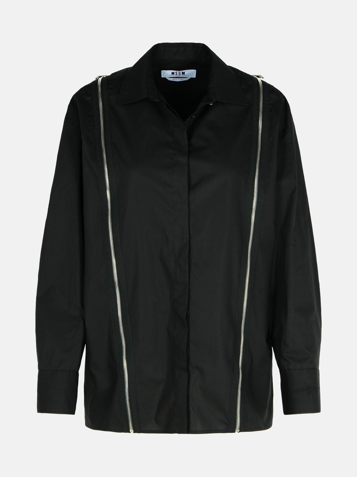 MSGM Black Cotton Shirt