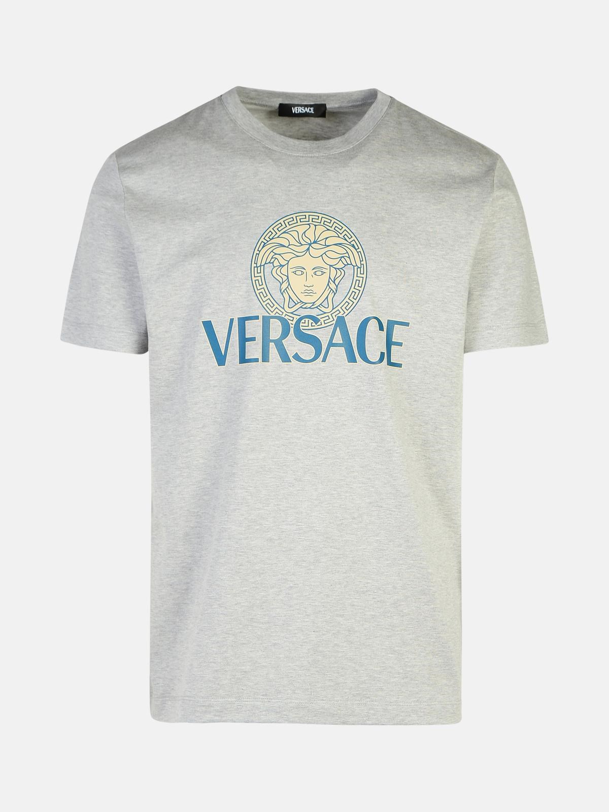 Versace Gray Cotton T-shirt