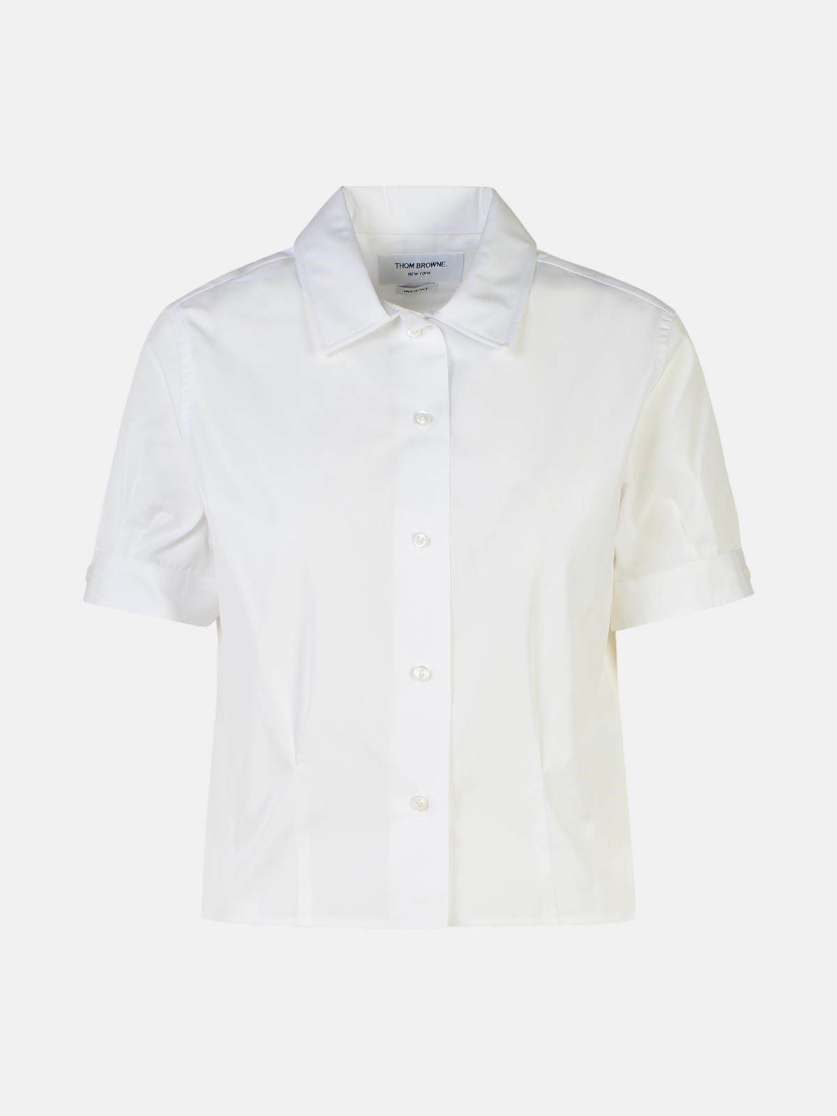 Shop Thom Browne White Cotton Shirt