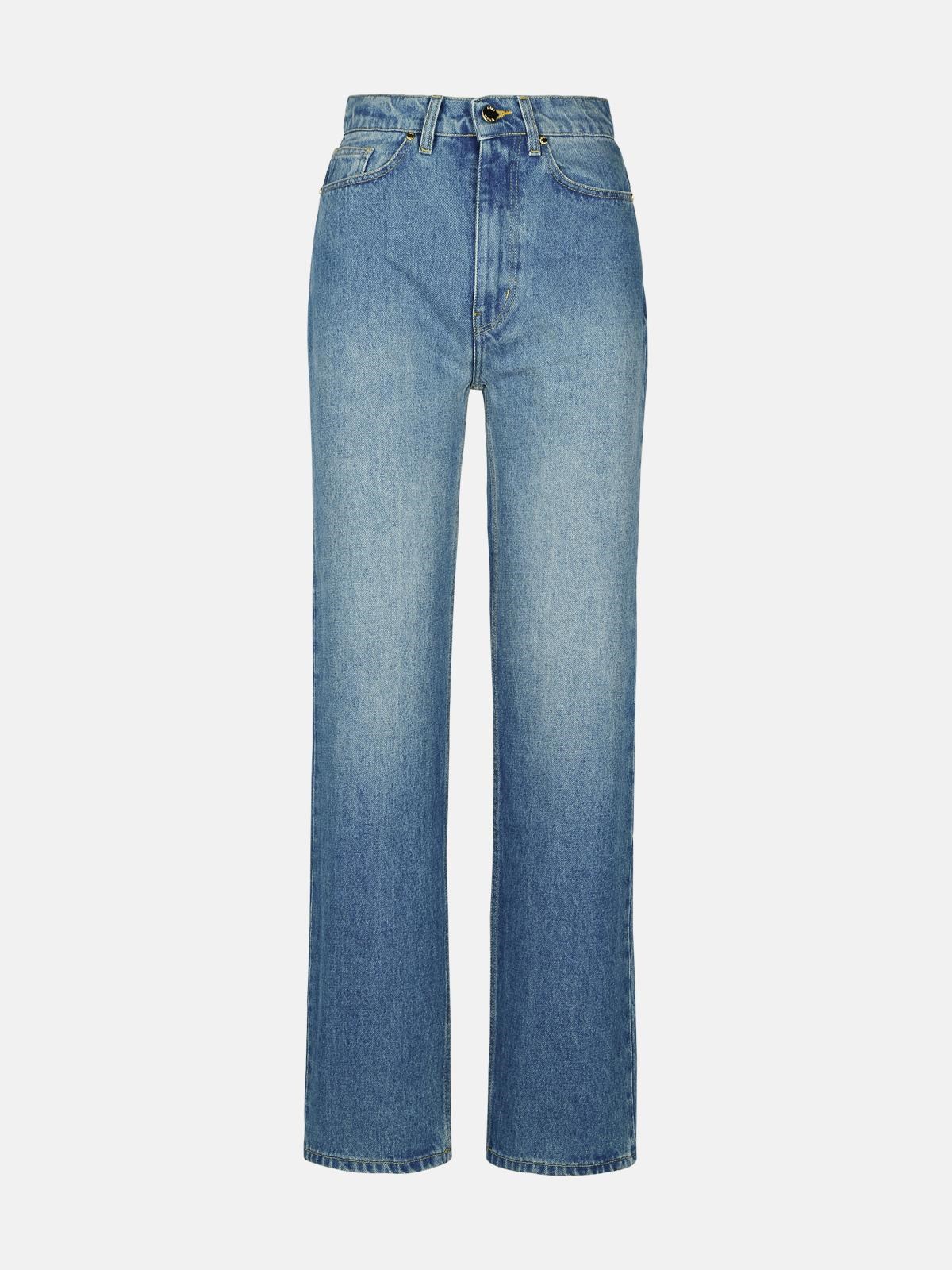 Casablanca Light Blue Denim Cotton Jeans In Blue