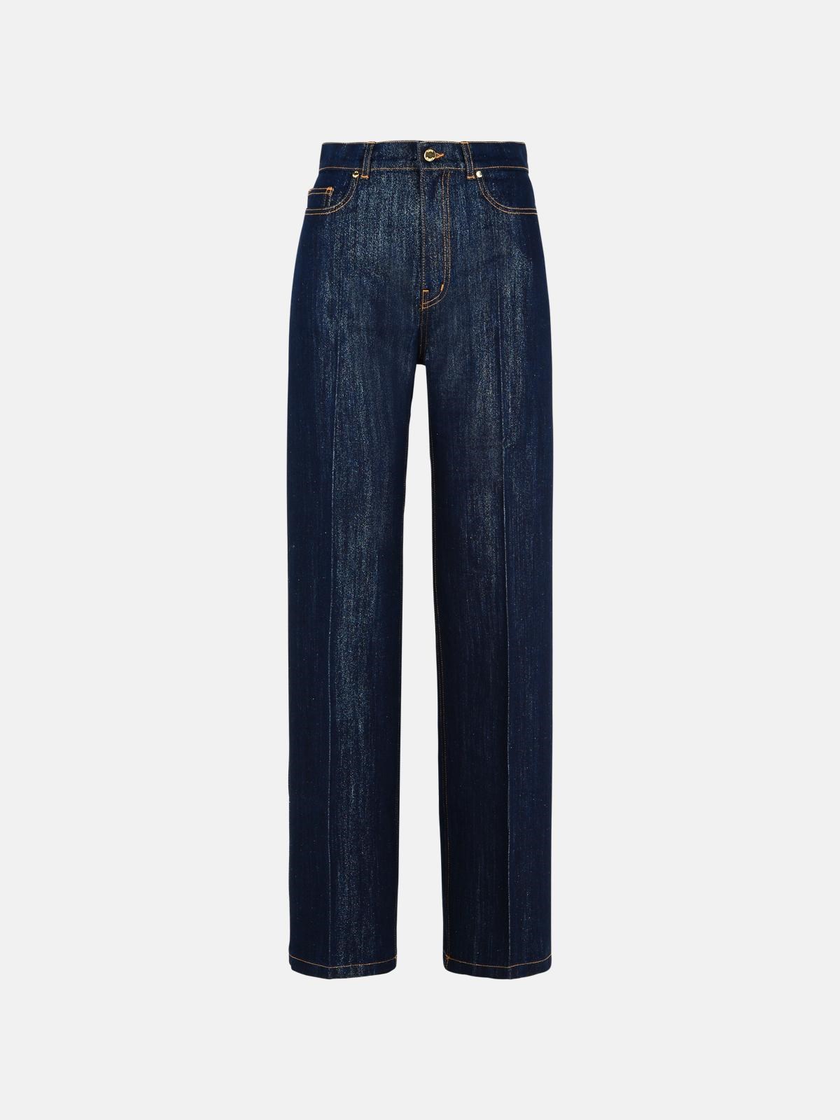 Casablanca 'lurex' Blue Cotton Blend Jeans