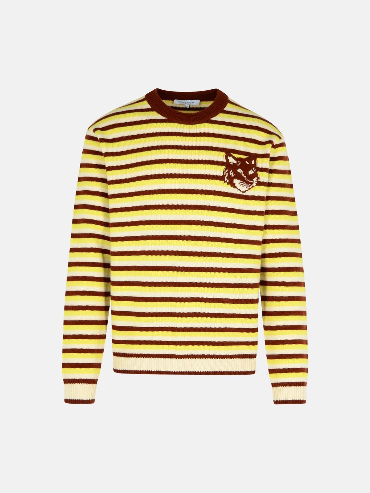 Maison Kitsuné Multi Wool Sweater In Multi