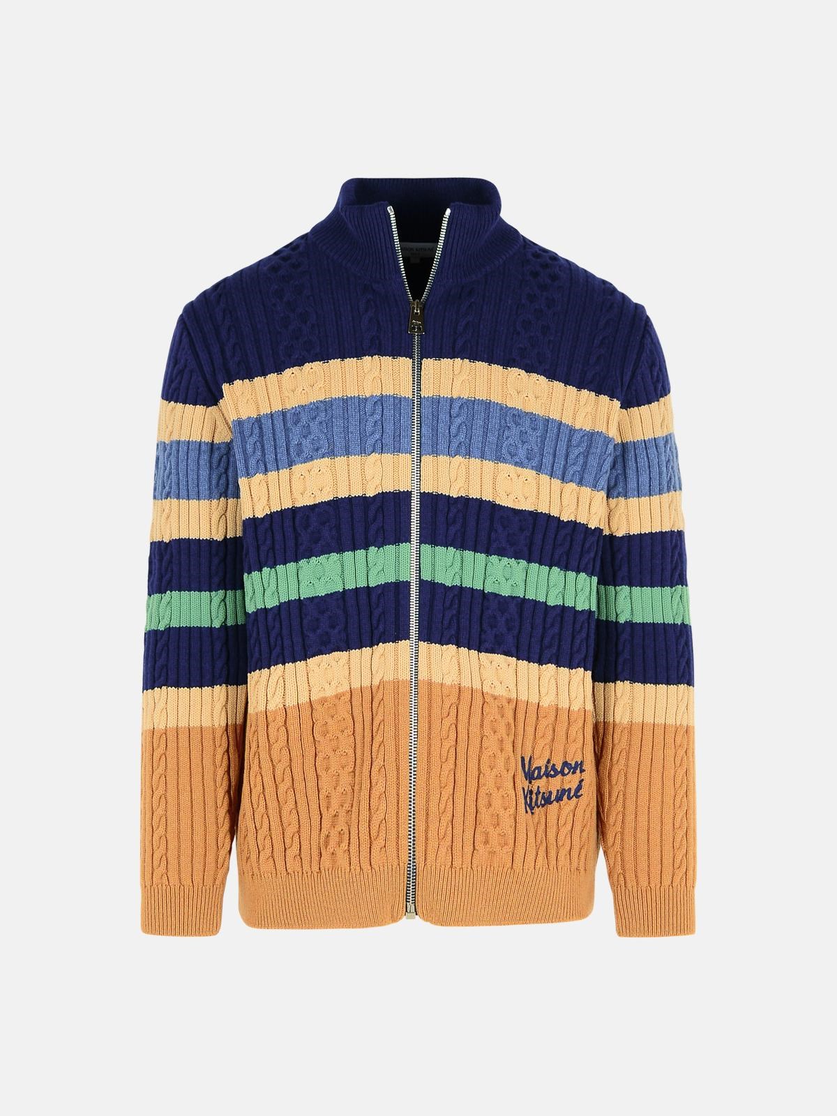 Maison Kitsuné Multi Wool Blend Sweater In Multi