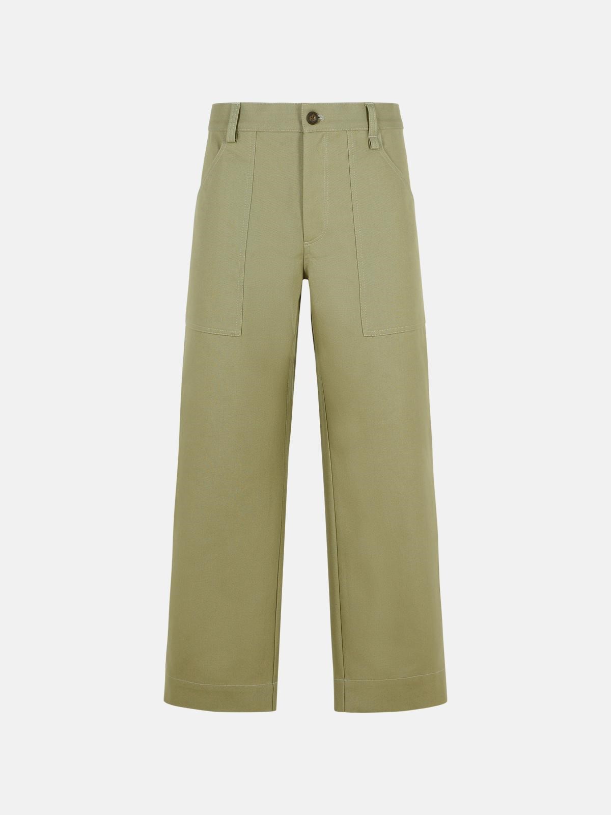 Maison Kitsuné 'workwear' Green Cotton Jeans In Green