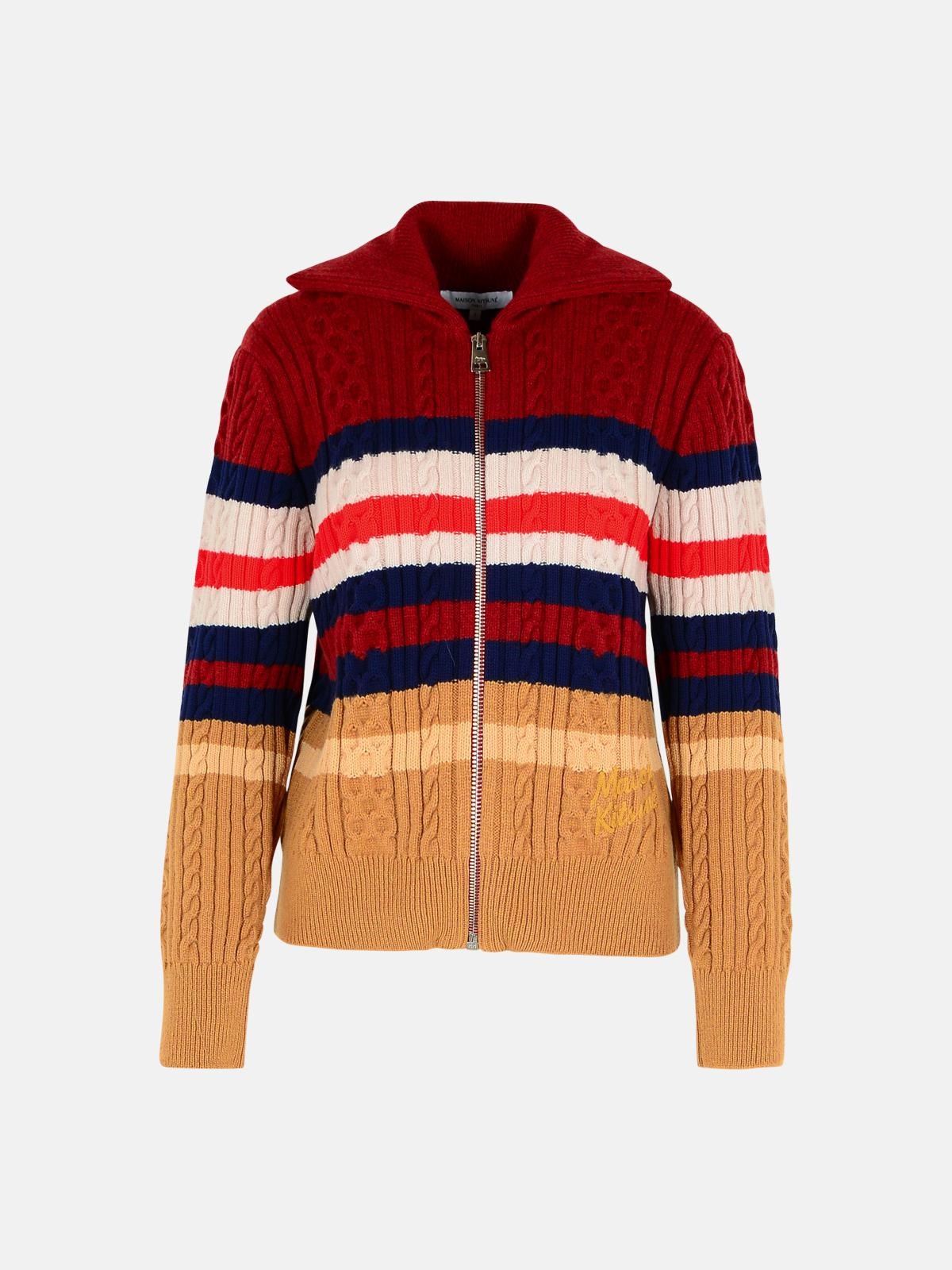 Maison Kitsuné Multi Wool Blend Sweater In Multi