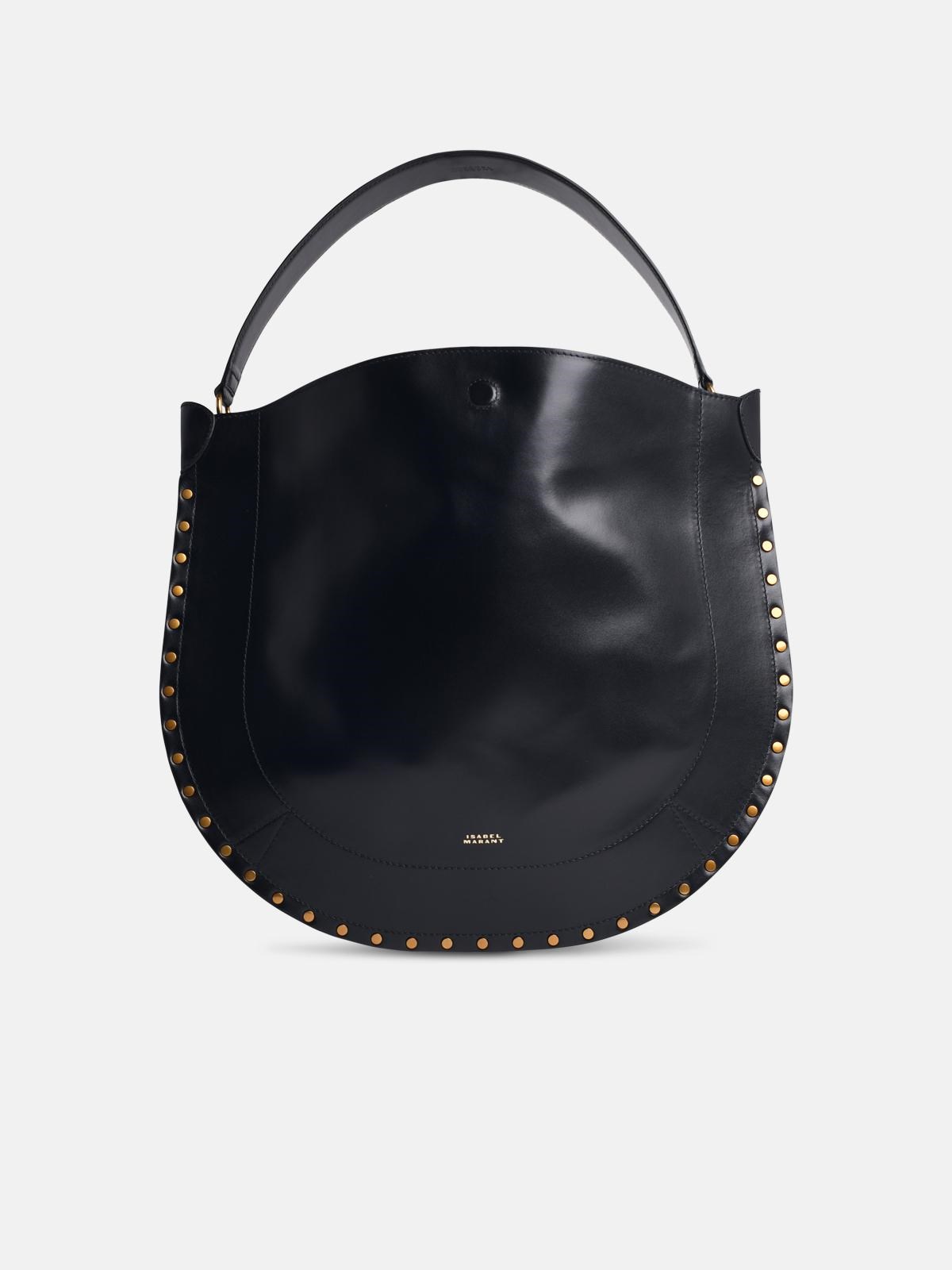 Isabel Marant 'oskan' Black Soft Leather Bag In Black