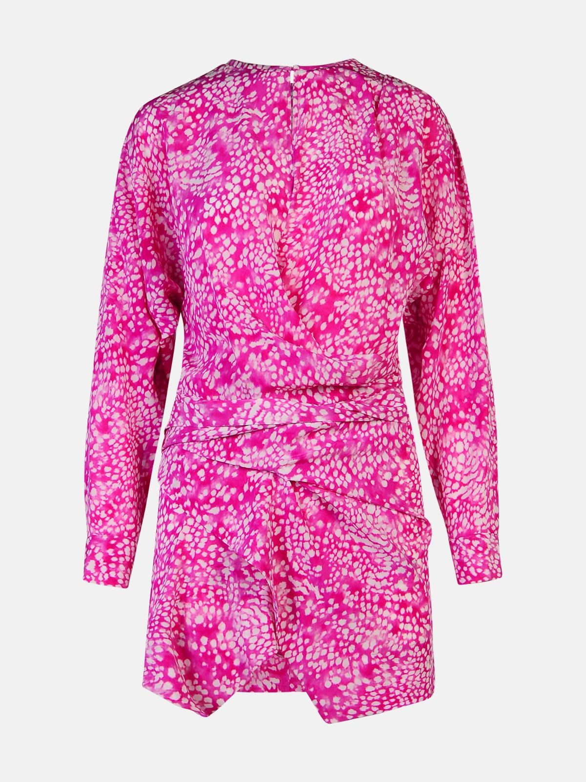 ISABEL MARANT 'Habla' Dress In Fuchsia Silk Blend　ISABEL MARANT フクシア シルク ブレンド「Habla」ドレス ISABEL