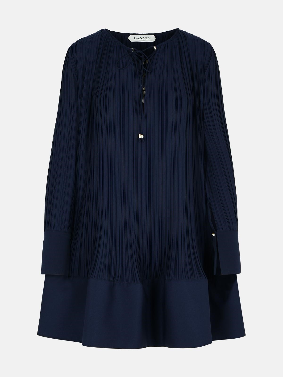 Lanvin 'plissè' Navy Polyester Dress