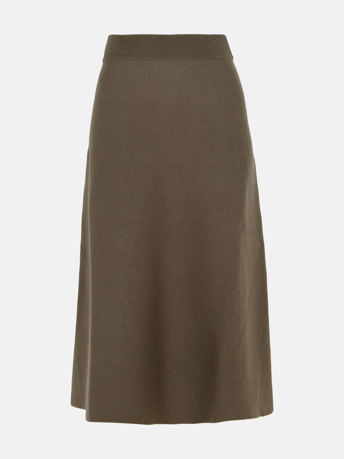 Lanvin Beige Wool Blend Skirt In Brown