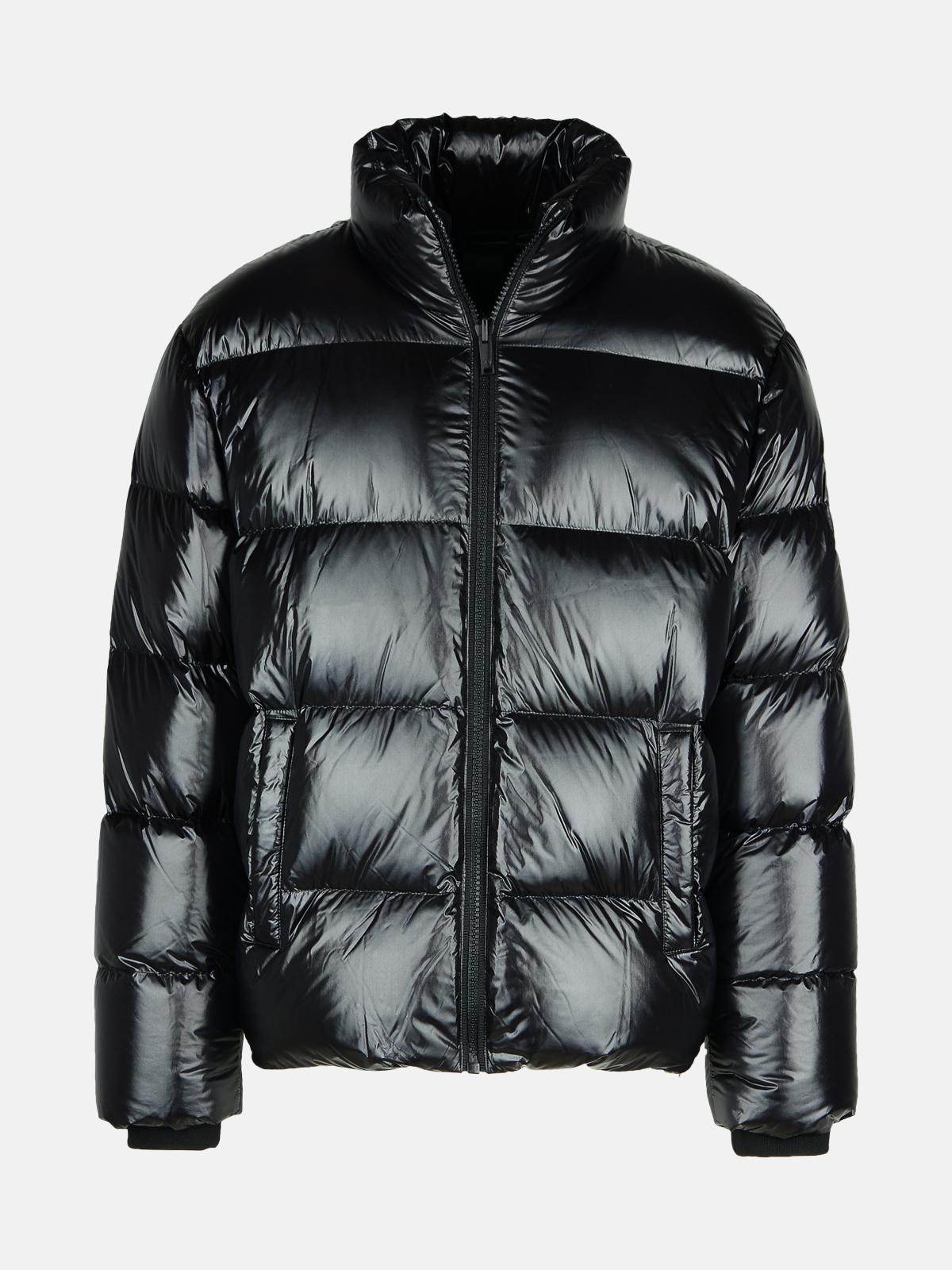 Shop Moose Knuckles 'kings' Black Nylon Down Jacket