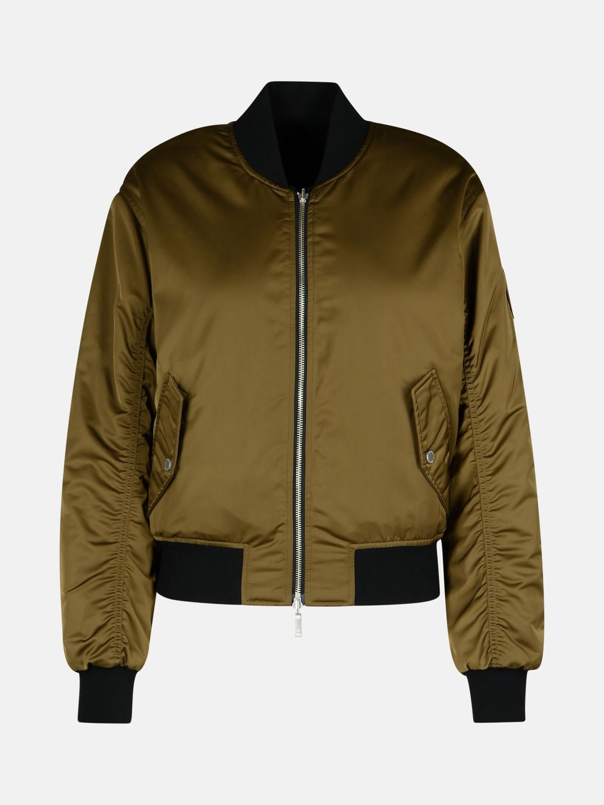 Moose Knuckles 'jet' Green Polyester Bomber Jacket In Green