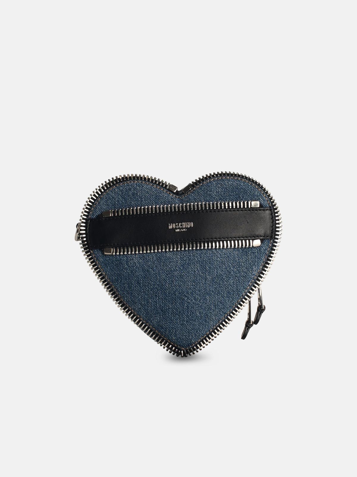 MOSCHINO BLUE DENIM CROSSBODY BAG 