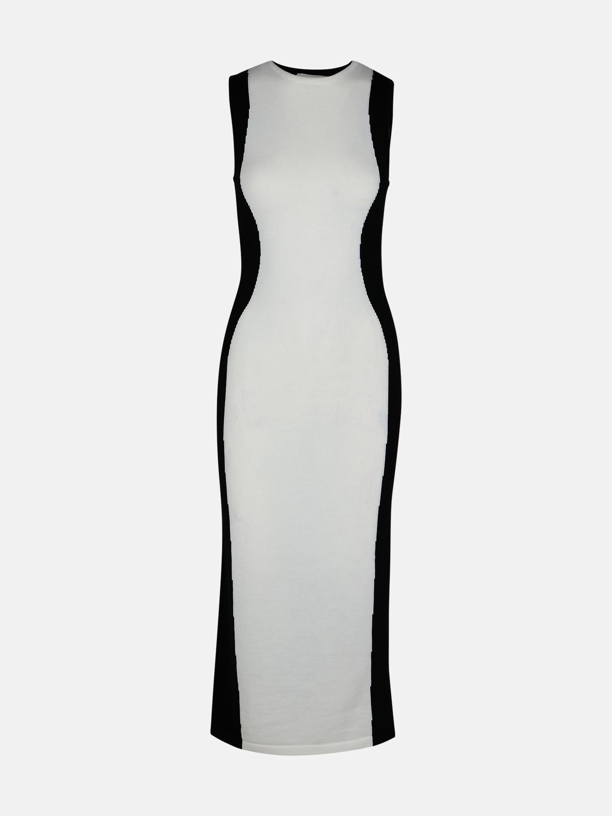 Moschino Merino Wool Long Dress In White