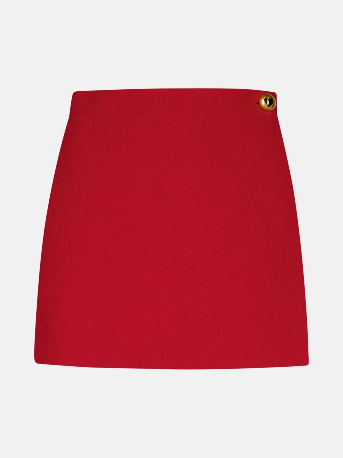 Shop Moschino Burgundy Polyester Blend Shorts In Bordeaux