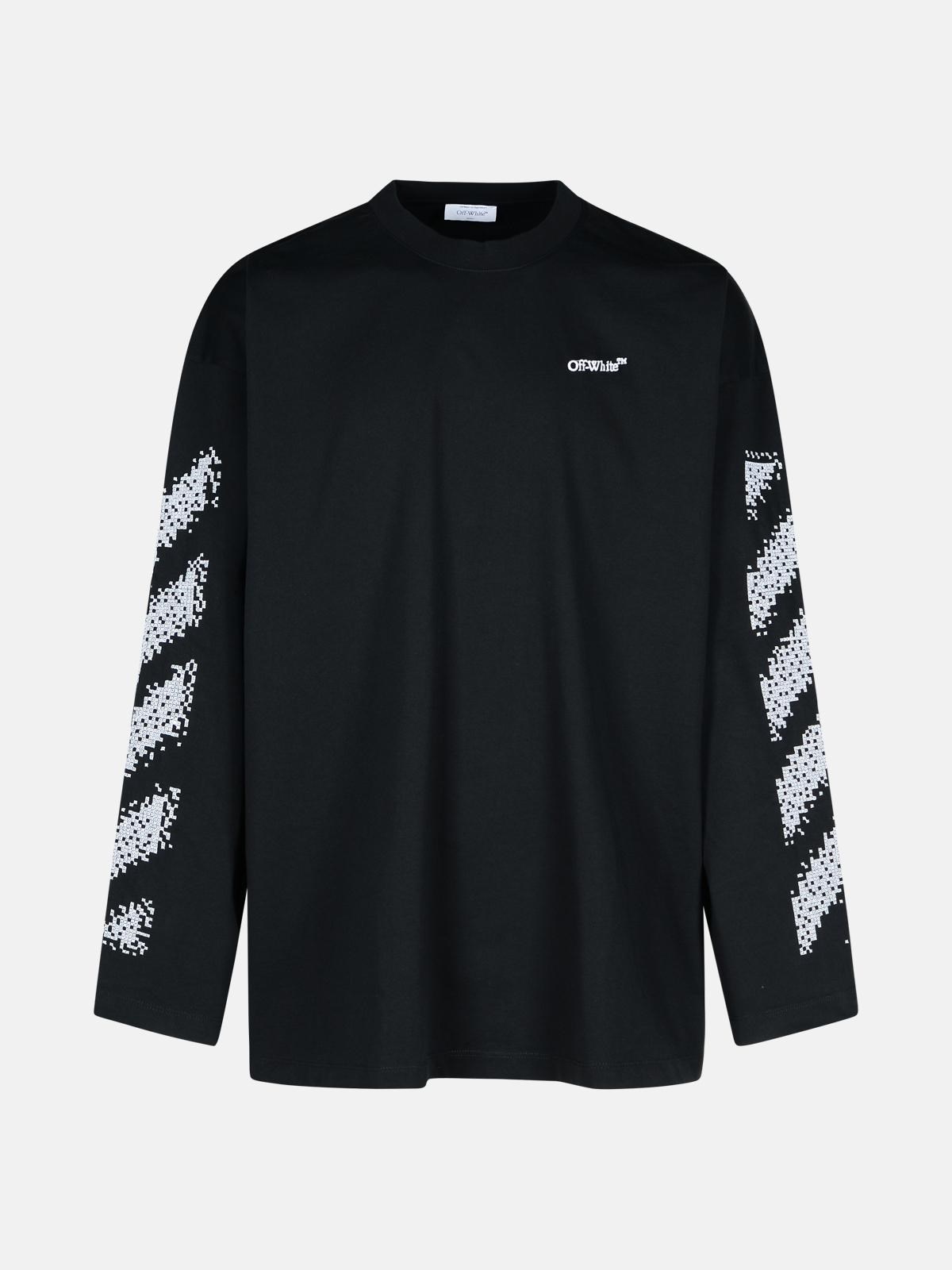 Shop Off-white 'pixel' Black Cotton T-shirt