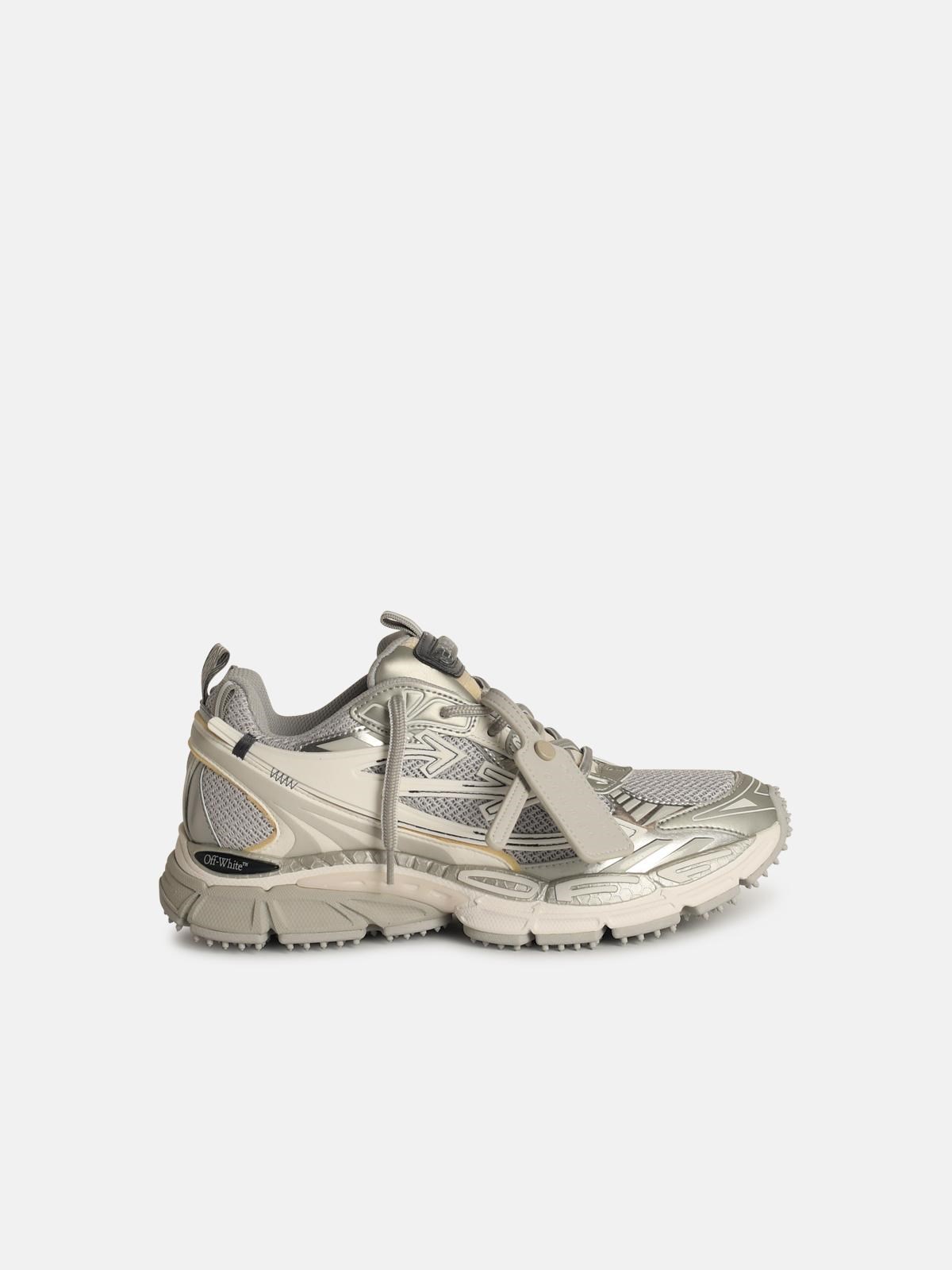 Off-white 'ow' Grey Polyurethane Blend Sneakers
