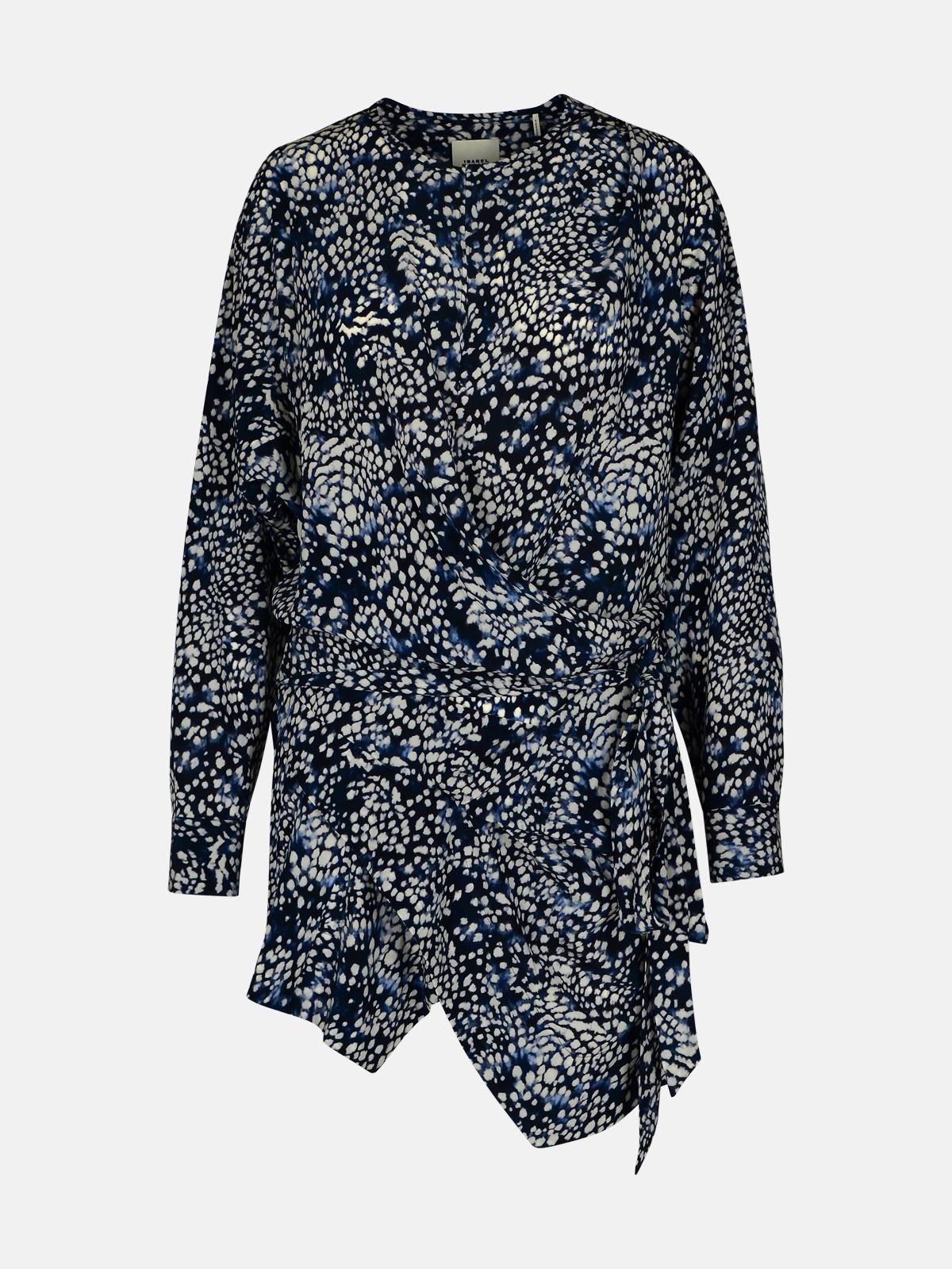 ISABEL MARANT 'Habla' Dress In Blue Silk Blend　ISABEL MARANT 'Habla' ドレス ブルー シルク ブレンド ISABEL