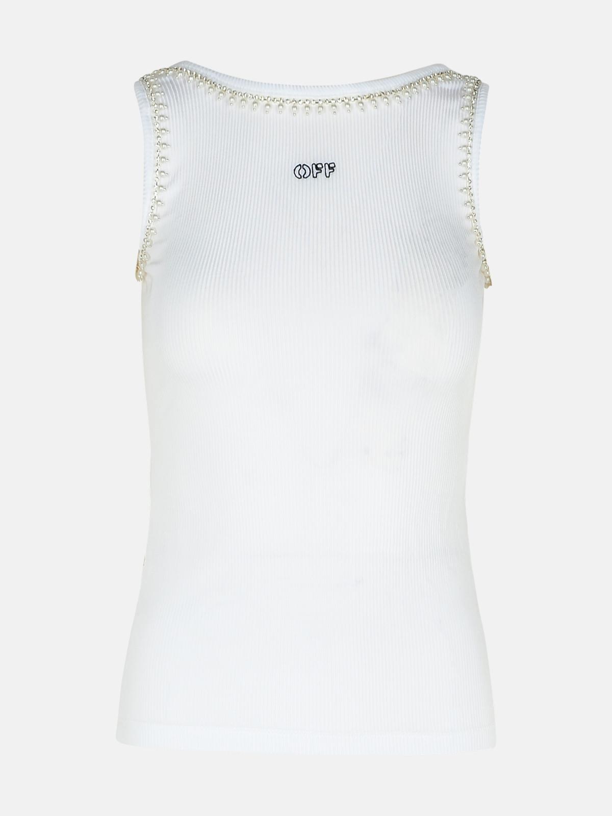 Off-White OFF-WHITE White Viscose Tank Top　OFF-WHITE ホワイト ビスコース タンク トップ
