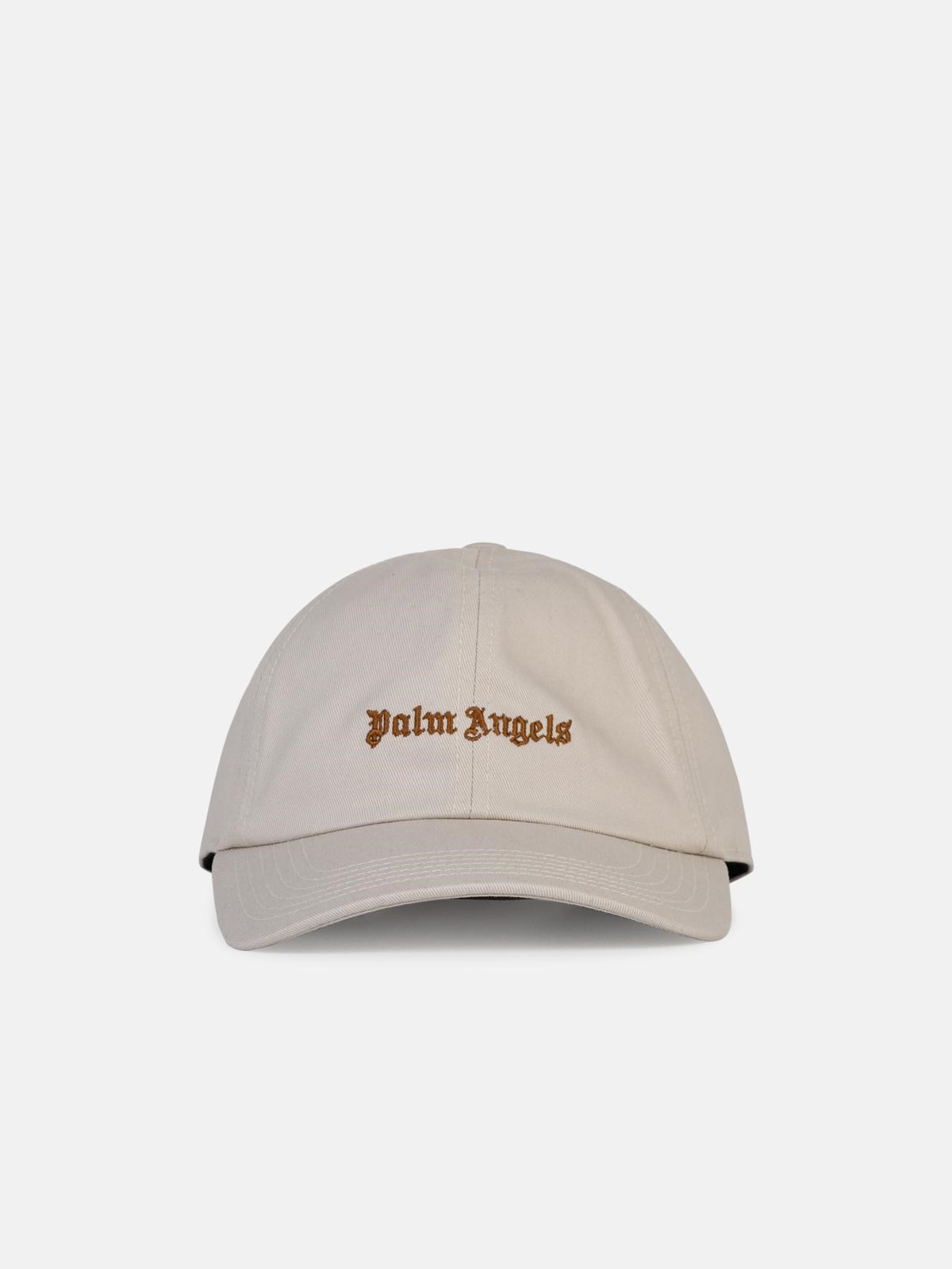 Palm Angels Baseball Cap With Embroidered Logo Men In Beige