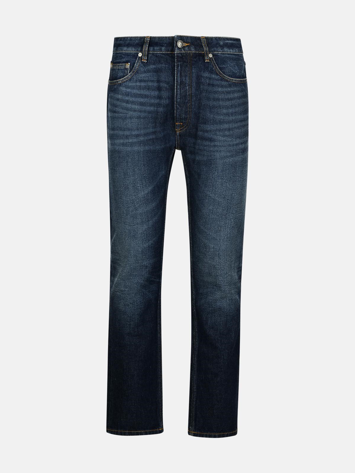 Shop Palm Angels Blue Denim Jeans