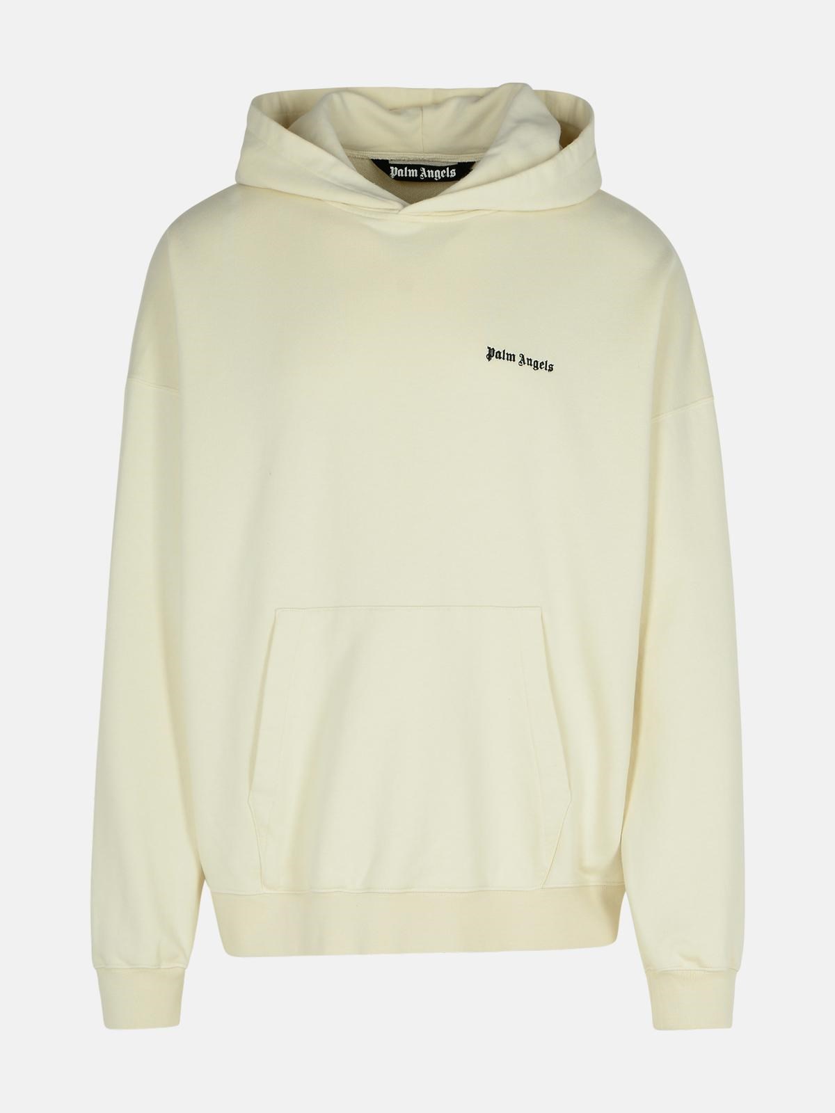 PALM ANGELS Cream Cotton Sweatshirt　PALM ANGELS クリーム コットン スウェットシャツ PALM