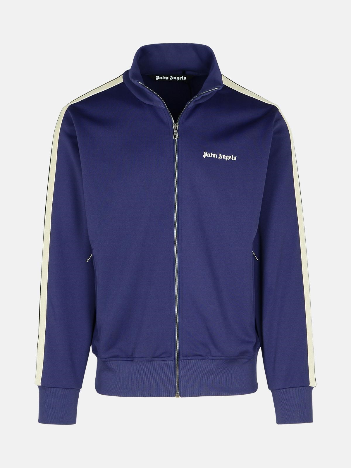 Palm Angels Track Jacket With Zipper In Navy