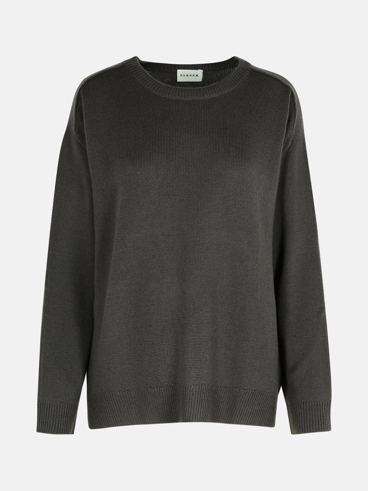 P.A.R.O.S.H. 'Loos' Turtle-Grey Wool Blend Sweater
