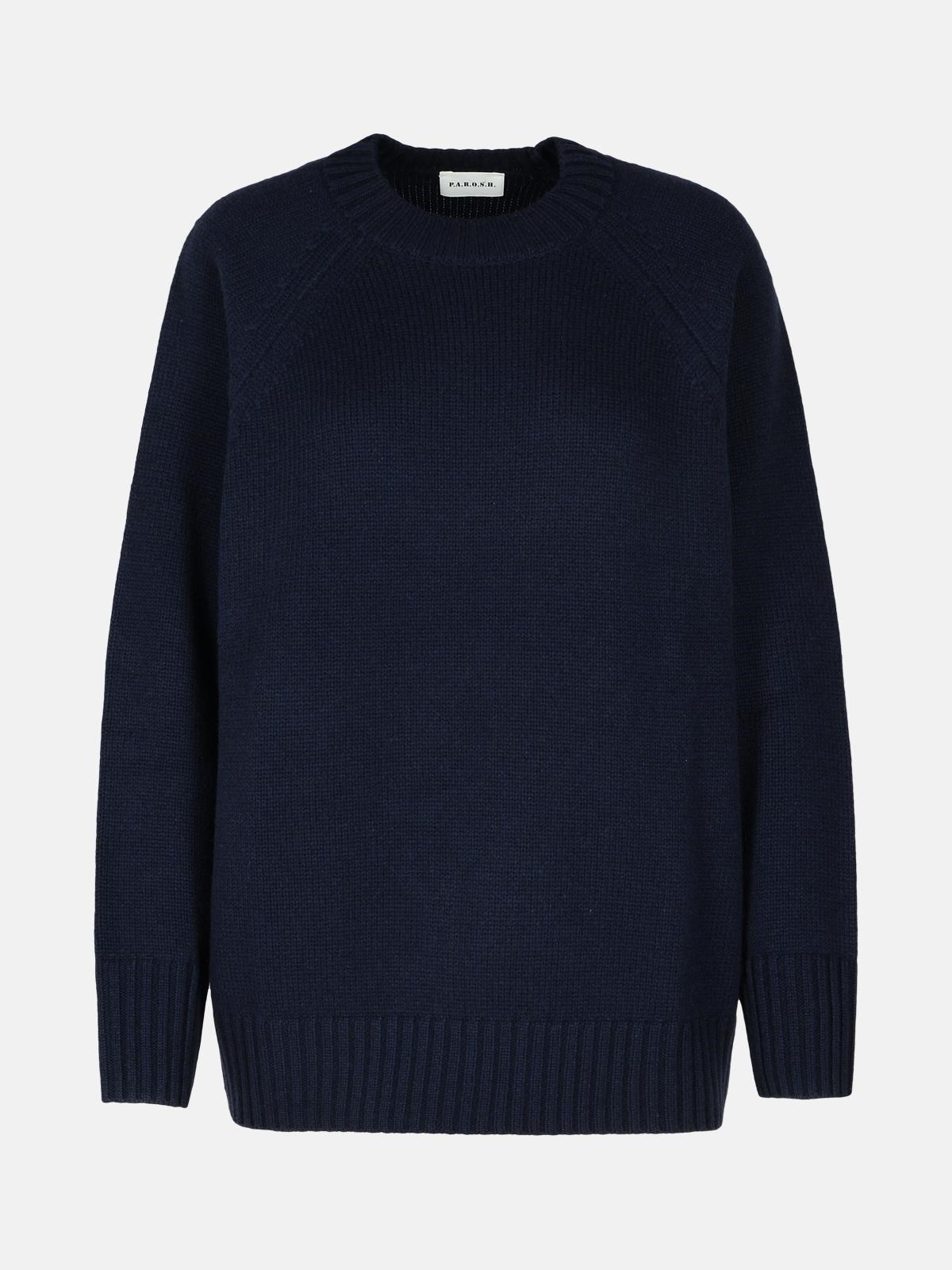 Shop P.a.r.o.s.h 'wood' Blue Cashmere Sweater