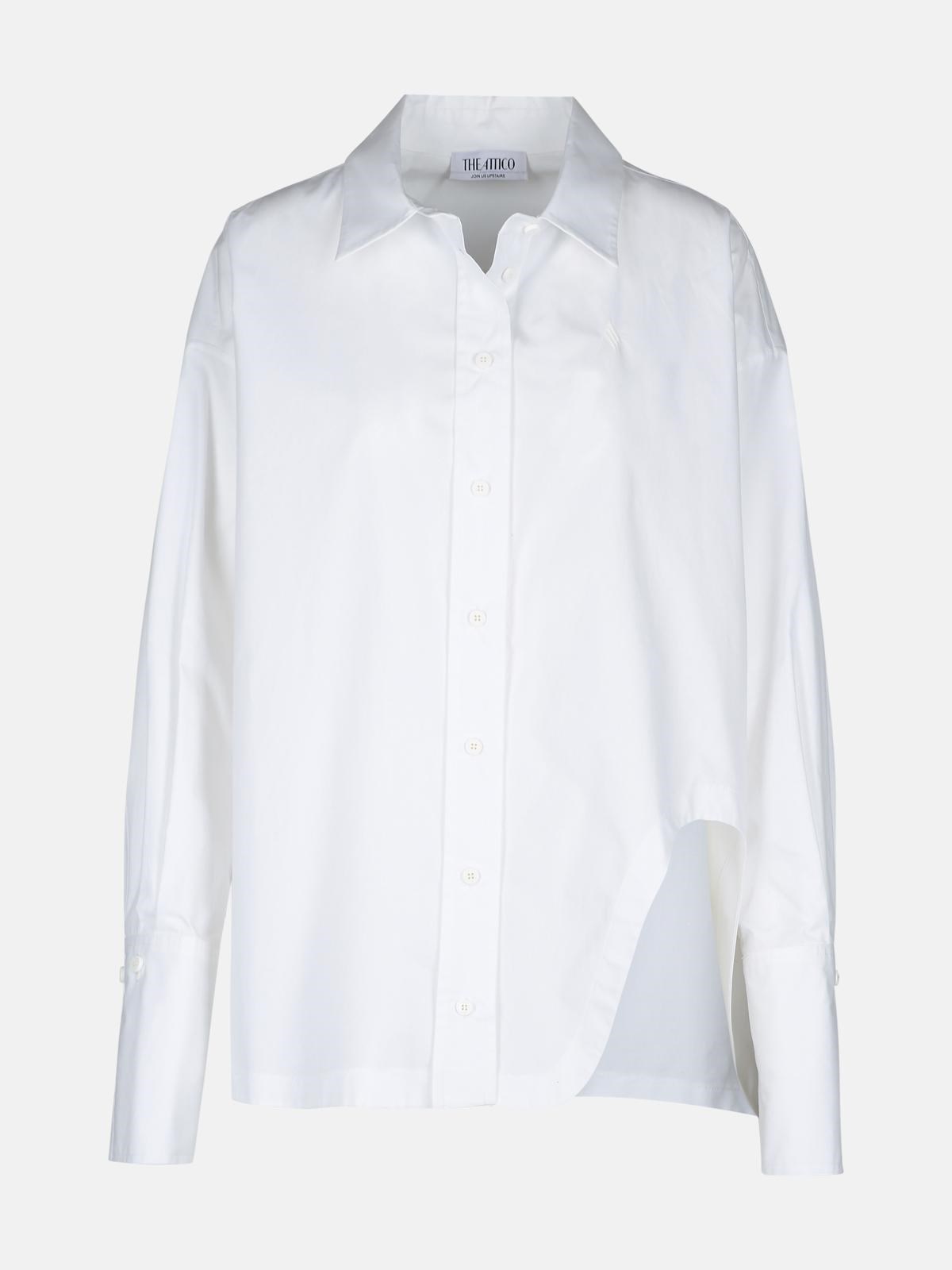 Shop Attico Cotton Diana Shirt In White