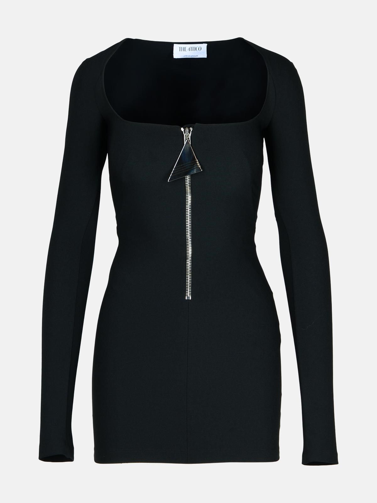 THE ATTICO Black Polyester Blend Dress　THE ATTICO ブラック ポリエステル ブレンド ドレス THE