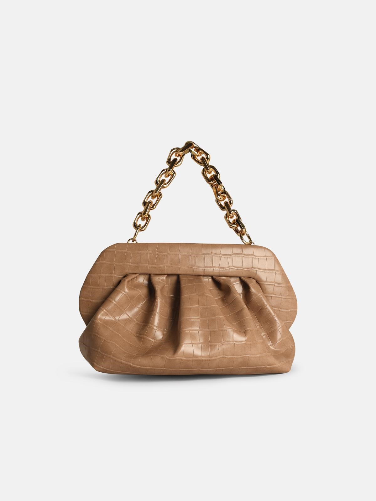 Themoirè 'bios Croco' Beige Vegan Leather Bag In Beige