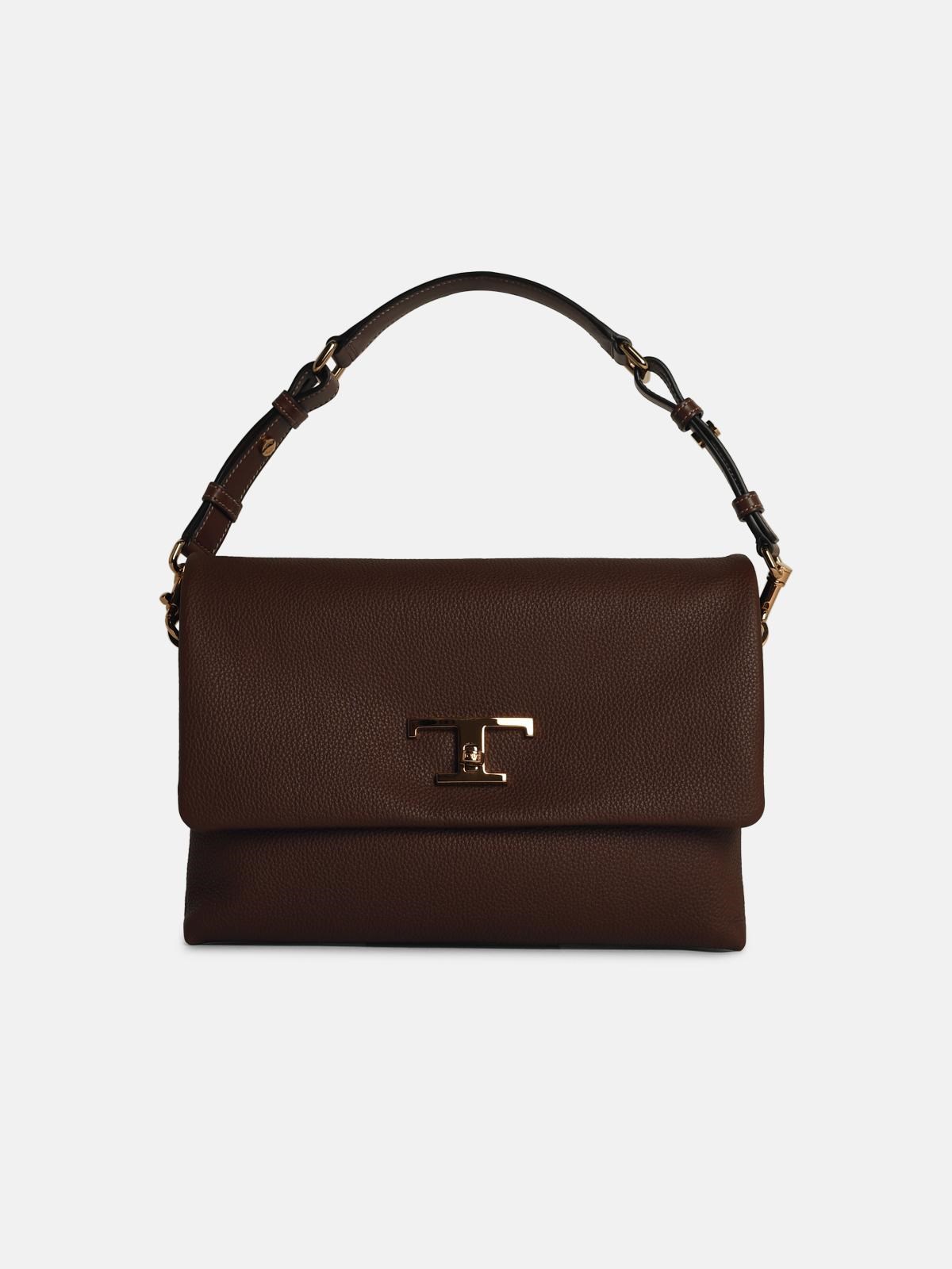 TOD'S 'Timeless' Medium Brown Leather Crossbody Bag