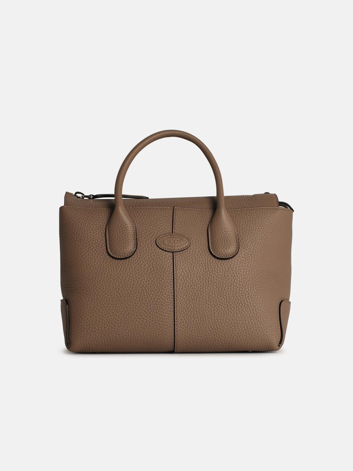 Tod's 'di Bag' Small Beige Leather Bag In Beige