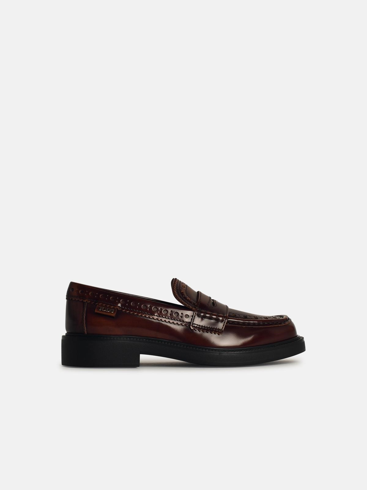 Tod's Brown Leather Loafers