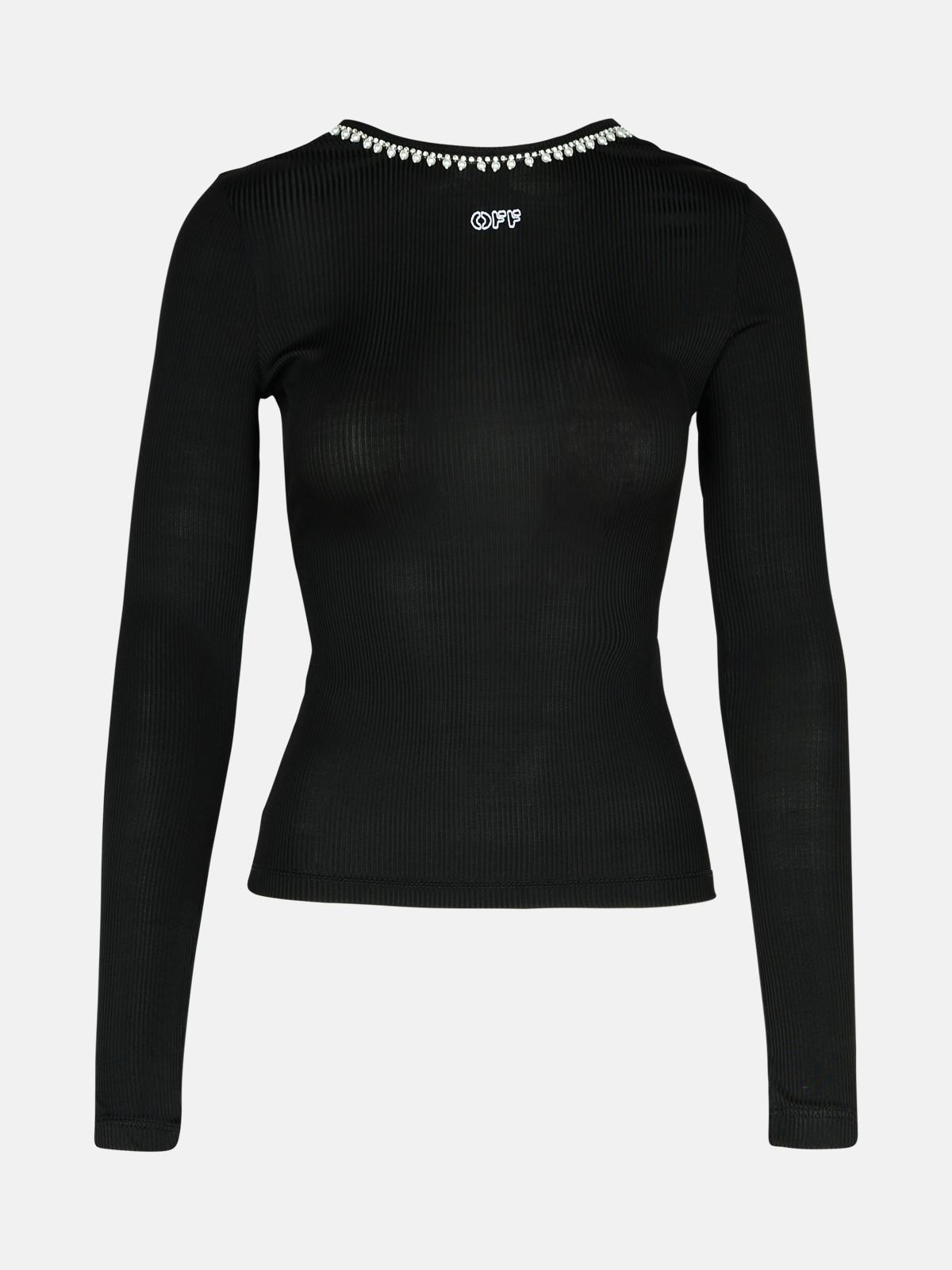 Off-white Black Viscose T-shirt